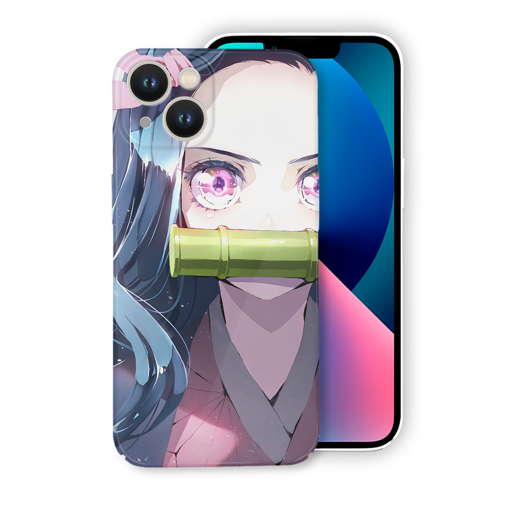 （画像用） 鬼滅の刃（きめつのやいば）竈門 禰󠄀豆子／かまど ねずこ Kamado Nezuko 【iPhone 14シリーズ対応】ハードケース
