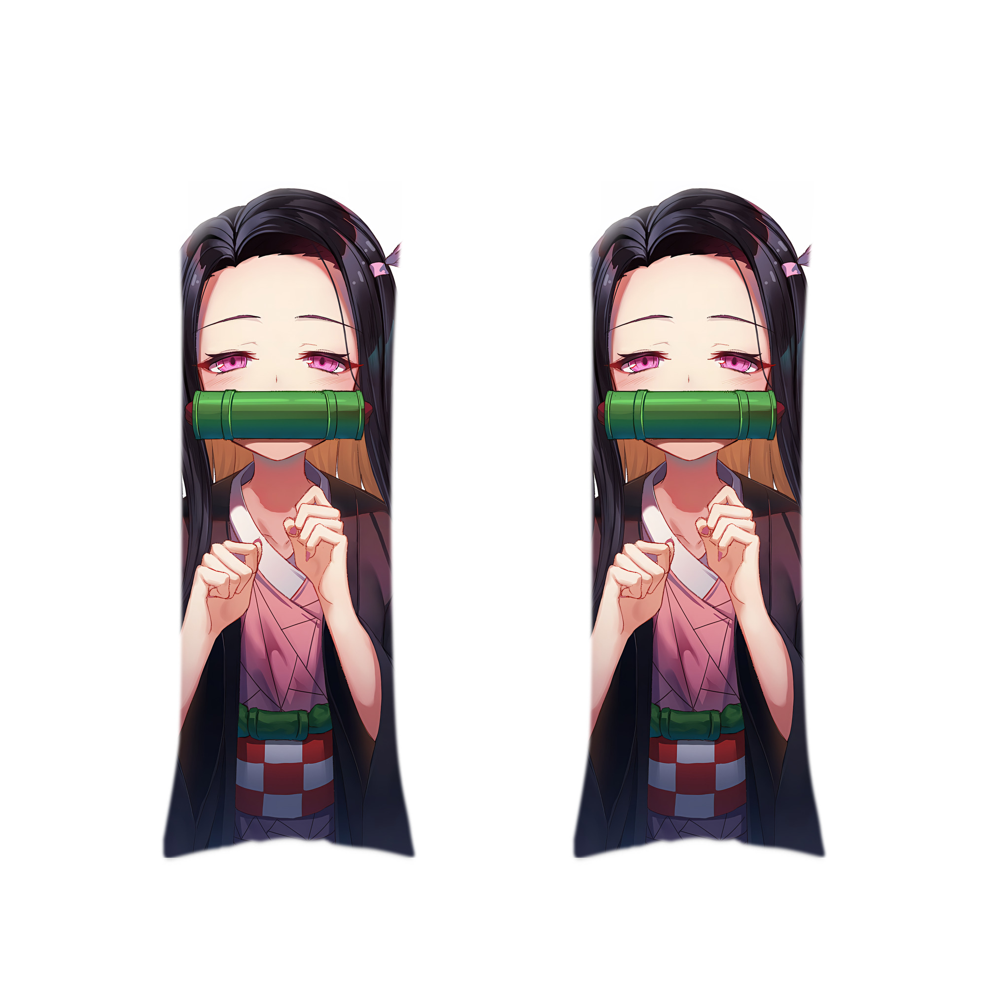 （画像用） 鬼滅の刃（きめつのやいば）竈門 禰󠄀豆子／かまど ねずこ Kamado Nezuko ロング抱き枕カバー 両面プリントタイプ（サイズ選択可）