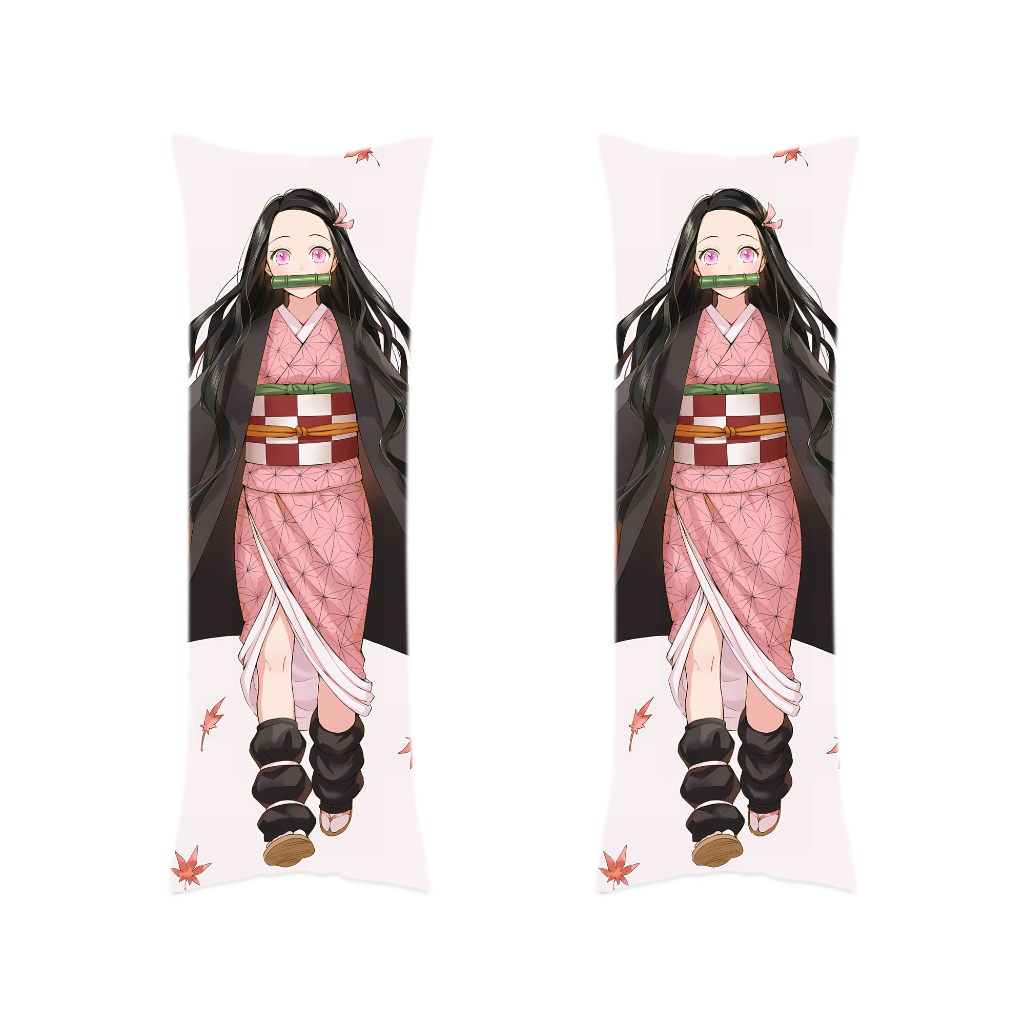 （画像用） 鬼滅の刃（きめつのやいば）竈門 禰󠄀豆子／かまど ねずこ Kamado Nezuko ロング抱き枕カバー 両面プリントタイプ（サイズ選択可）