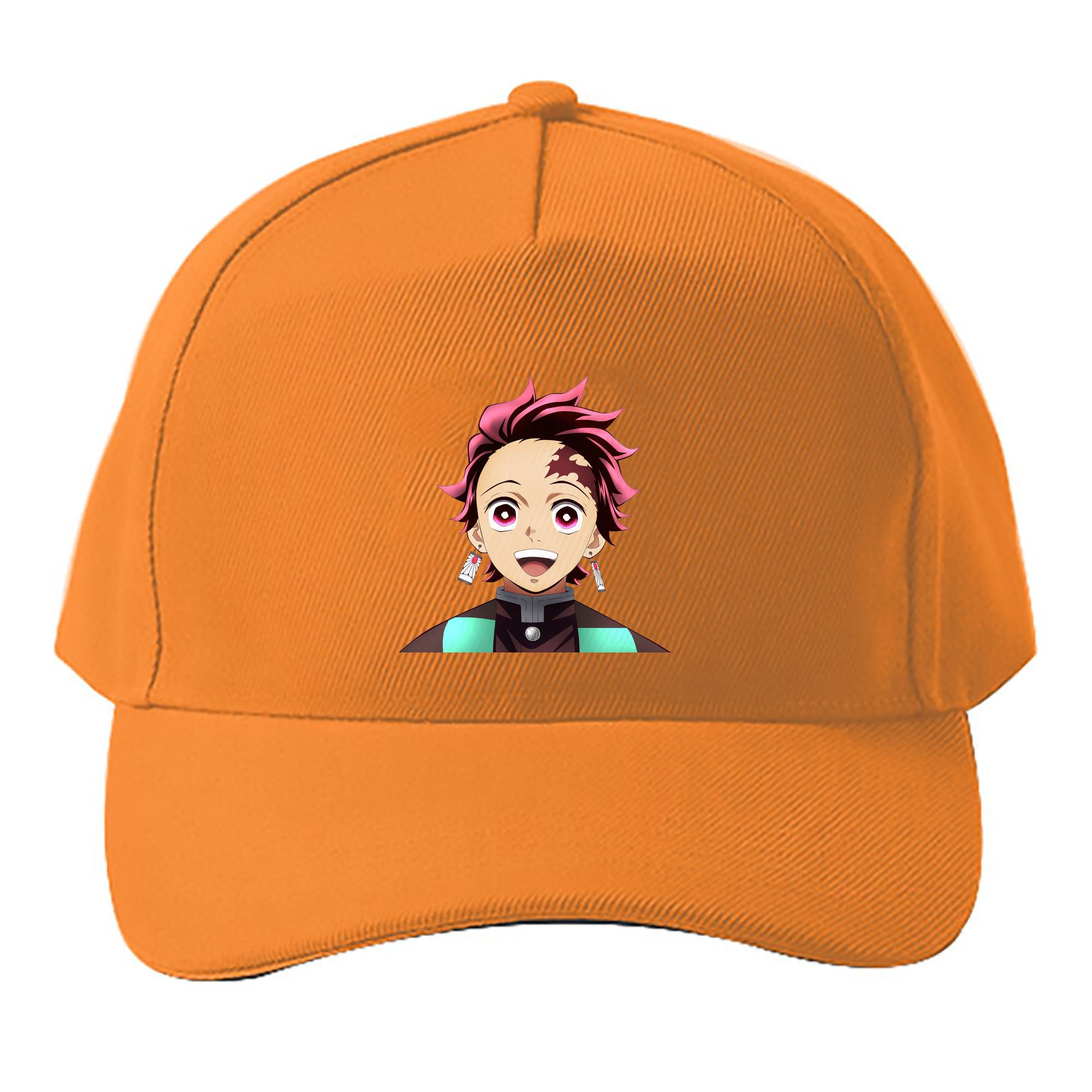（画像用） 鬼滅の刃 竈門 炭治郎／かまど たんじろう Kamado Tanjirou ベースボールキャップ 綿100％ 男女兼用 帽子 スポーツ
