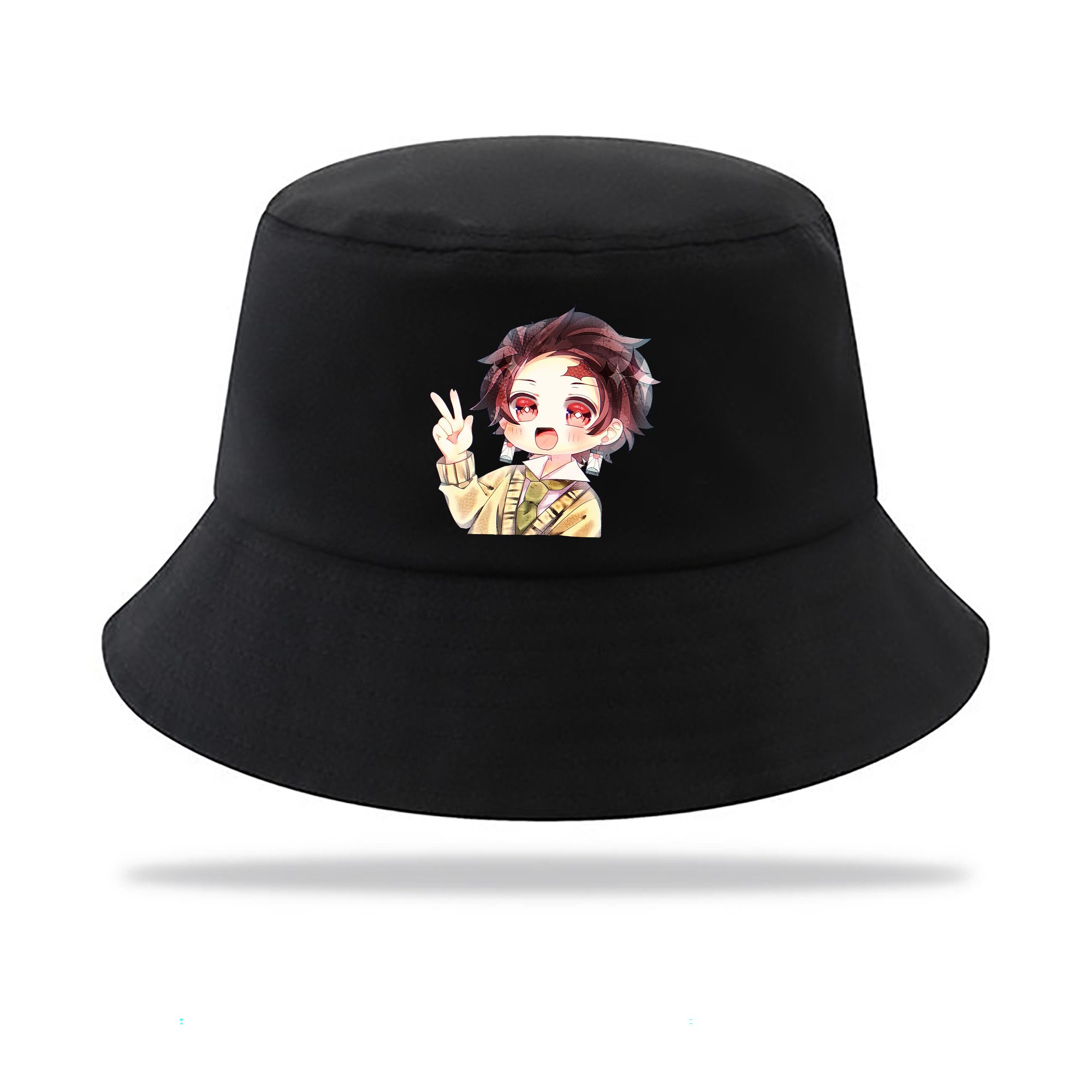 （画像用） 鬼滅の刃 竈門 炭治郎／かまど たんじろう Kamado Tanjirou アウトドア日除けバケットハット