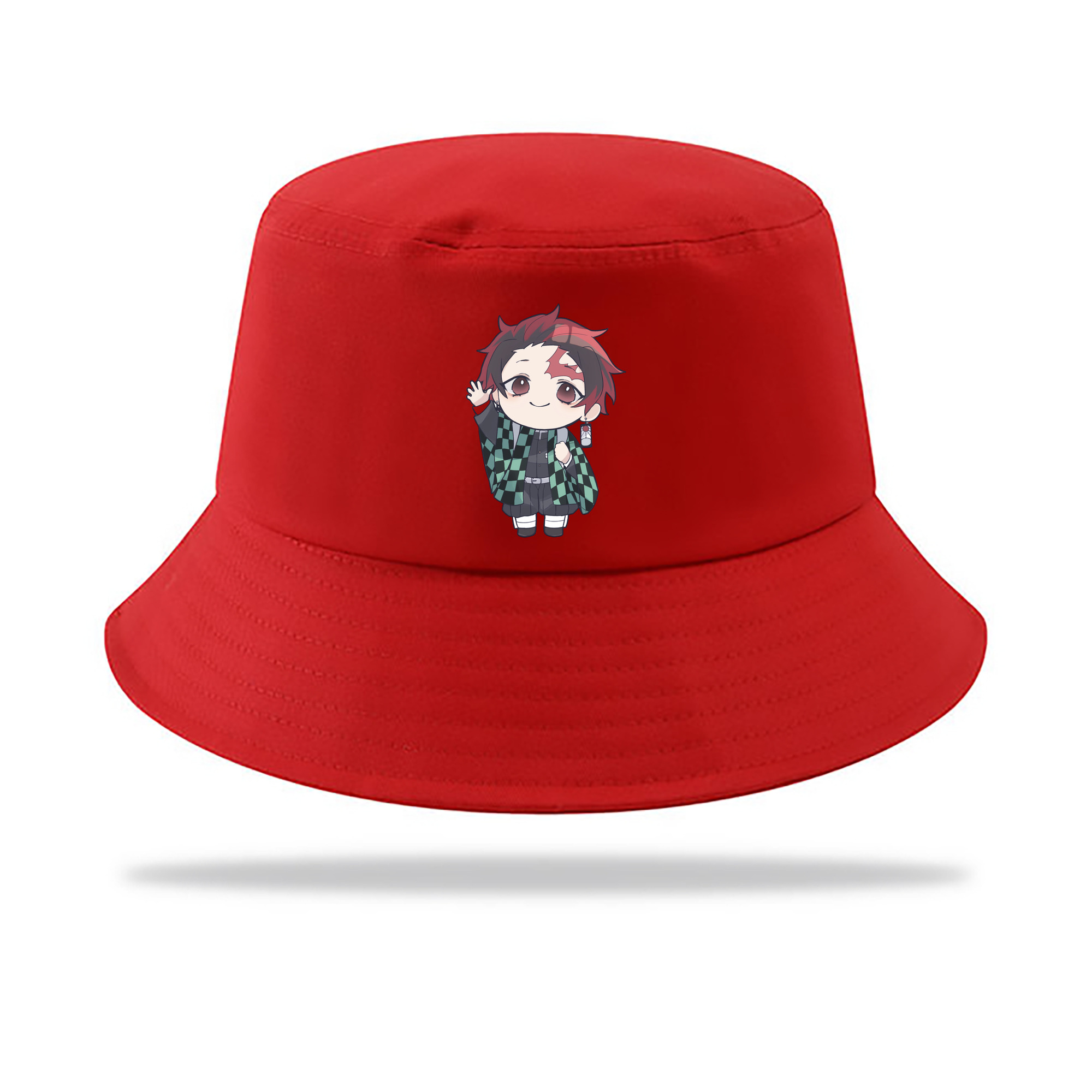 （画像用） 鬼滅の刃 竈門 炭治郎／かまど たんじろう Kamado Tanjirou アウトドア日除けバケットハット