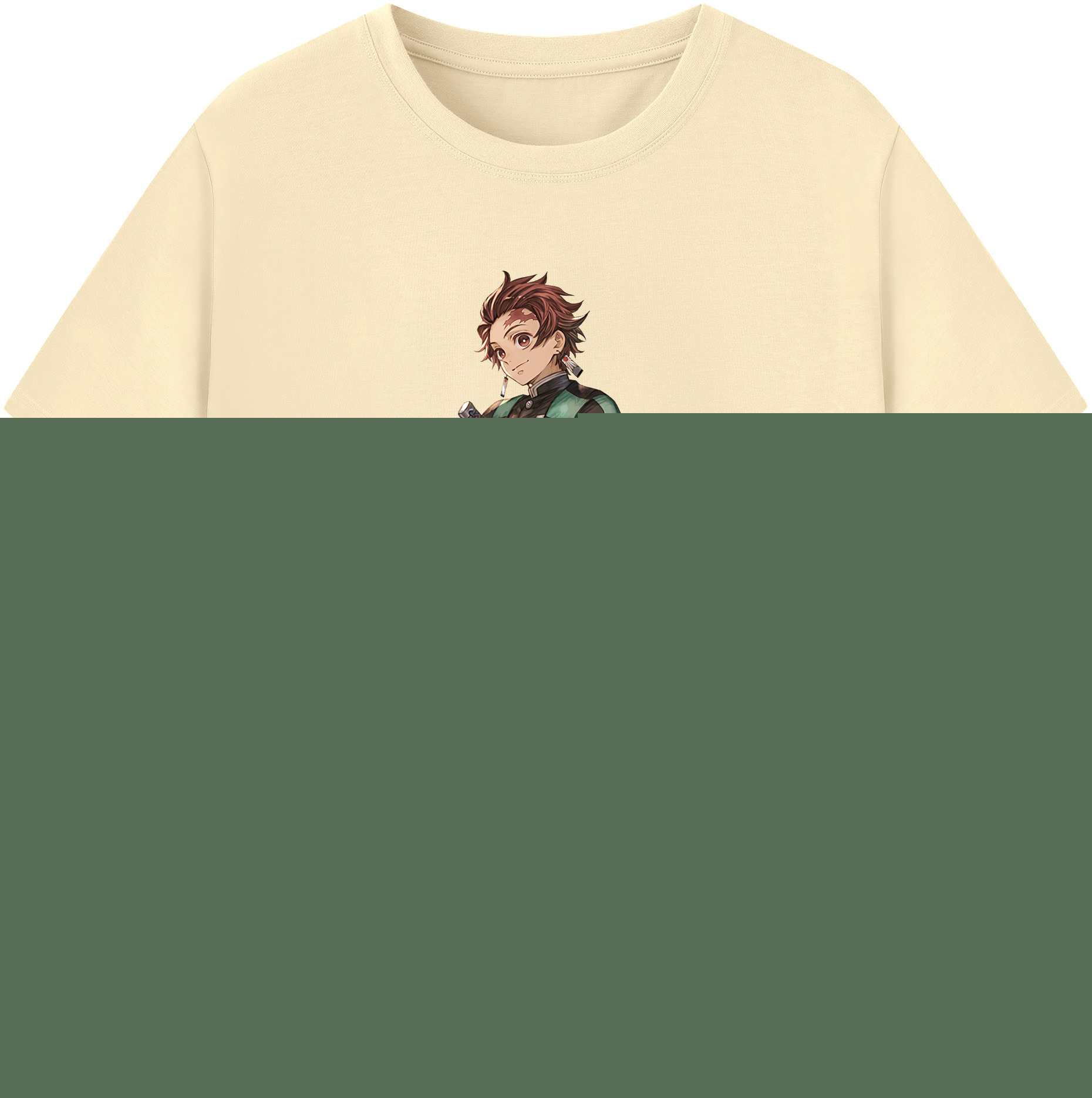 （画像用） 鬼滅の刃 竈門 炭治郎／かまど たんじろう Kamado Tanjirou 綿100％半袖Tシャツ（フロントプリント）