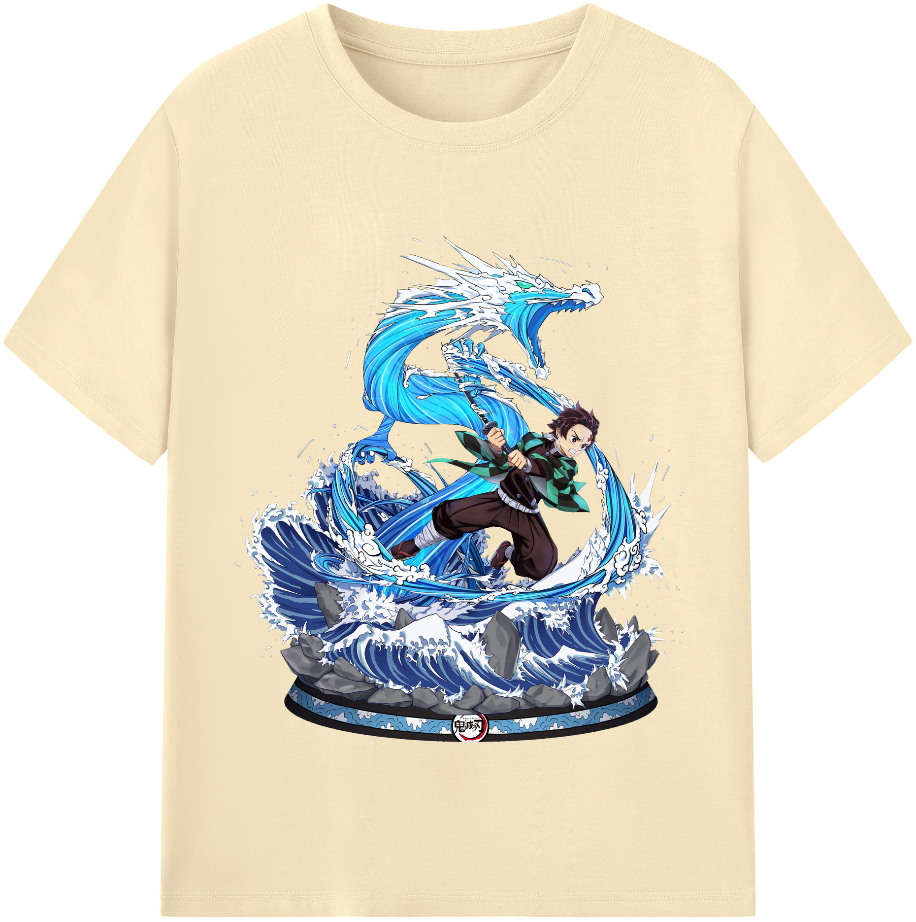 （画像用） 鬼滅の刃 竈門 炭治郎／かまど たんじろう Kamado Tanjirou 綿100％半袖Tシャツ（フロントプリント）