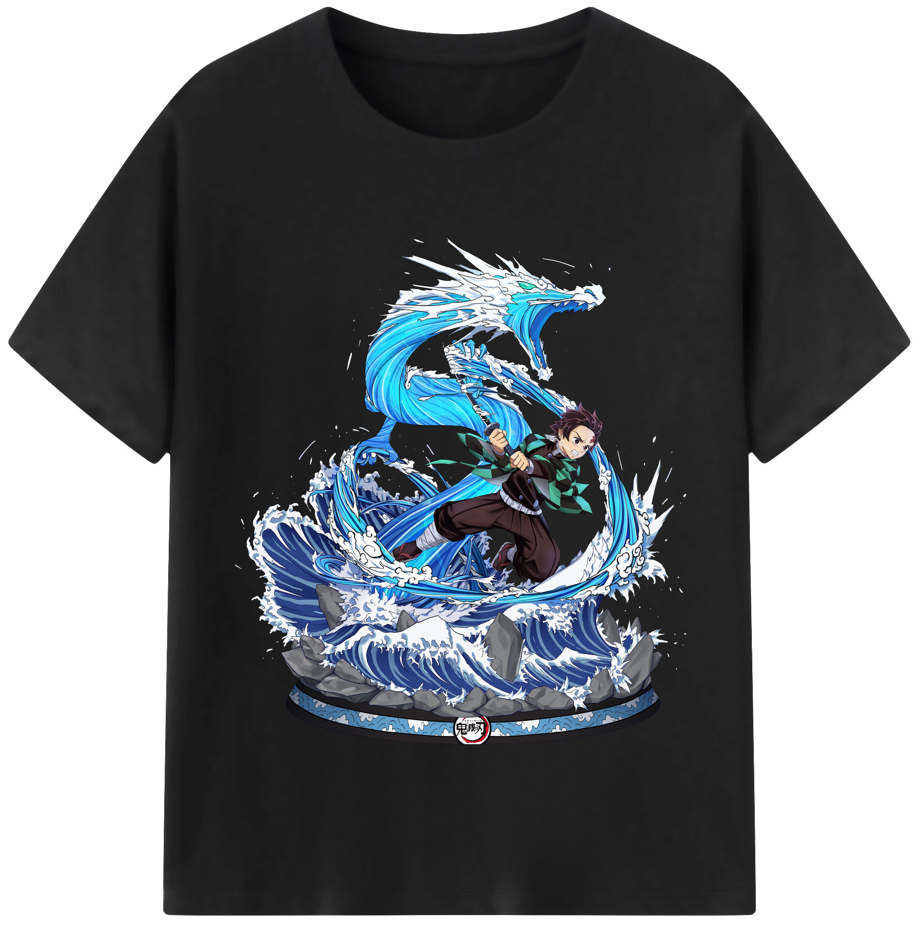 （画像用） 鬼滅の刃 竈門 炭治郎／かまど たんじろう Kamado Tanjirou 綿100％半袖Tシャツ（フロントプリント）