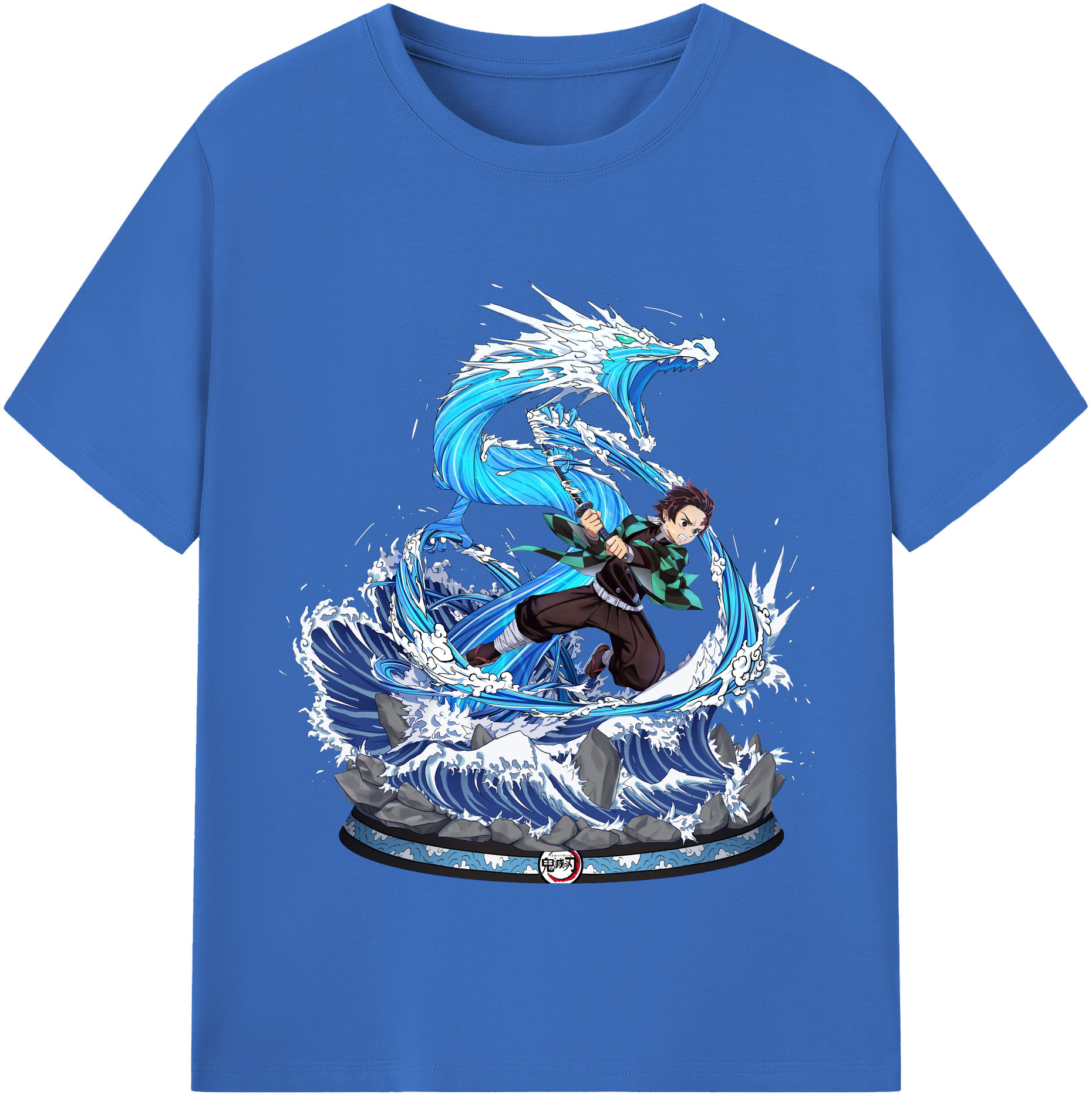 （画像用） 鬼滅の刃 竈門 炭治郎／かまど たんじろう Kamado Tanjirou 綿100％半袖Tシャツ（フロントプリント）
