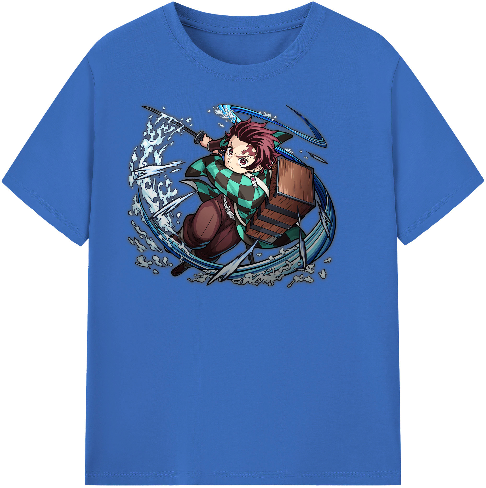 （画像用） 鬼滅の刃 竈門 炭治郎／かまど たんじろう Kamado Tanjirou 綿100％半袖Tシャツ（フロントプリント）
