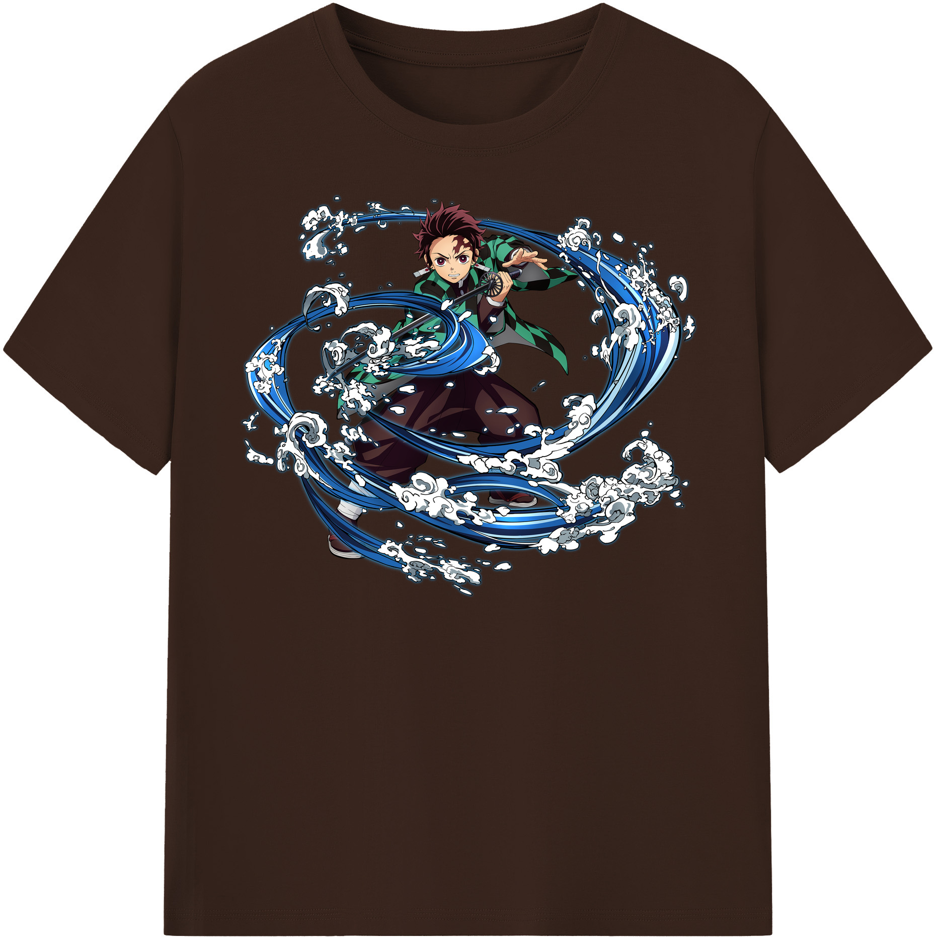 （画像用） 鬼滅の刃 竈門 炭治郎／かまど たんじろう Kamado Tanjirou 綿100％半袖Tシャツ（フロントプリント）