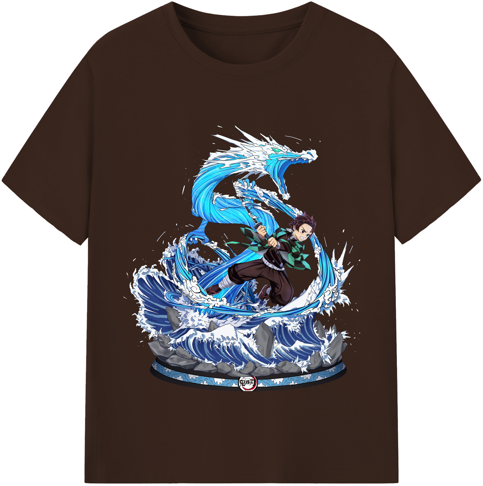 （画像用） 鬼滅の刃 竈門 炭治郎／かまど たんじろう Kamado Tanjirou 綿100％半袖Tシャツ（フロントプリント）