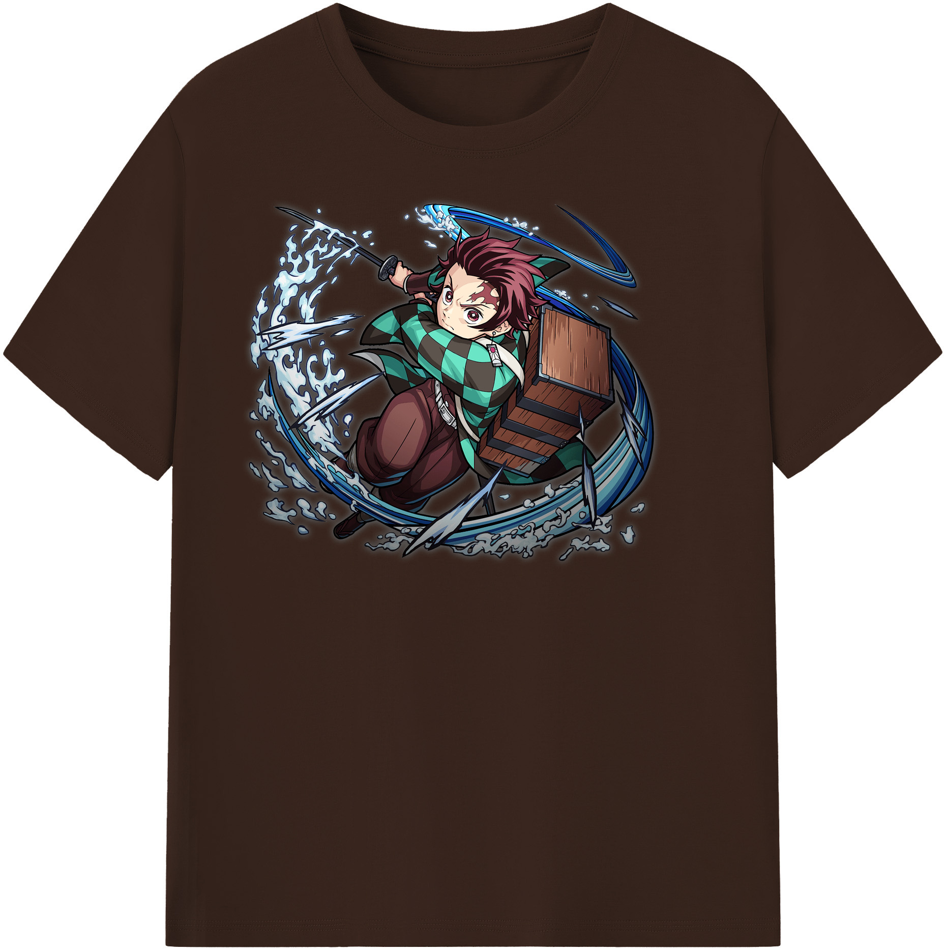 （画像用） 鬼滅の刃 竈門 炭治郎／かまど たんじろう Kamado Tanjirou 綿100％半袖Tシャツ（フロントプリント）