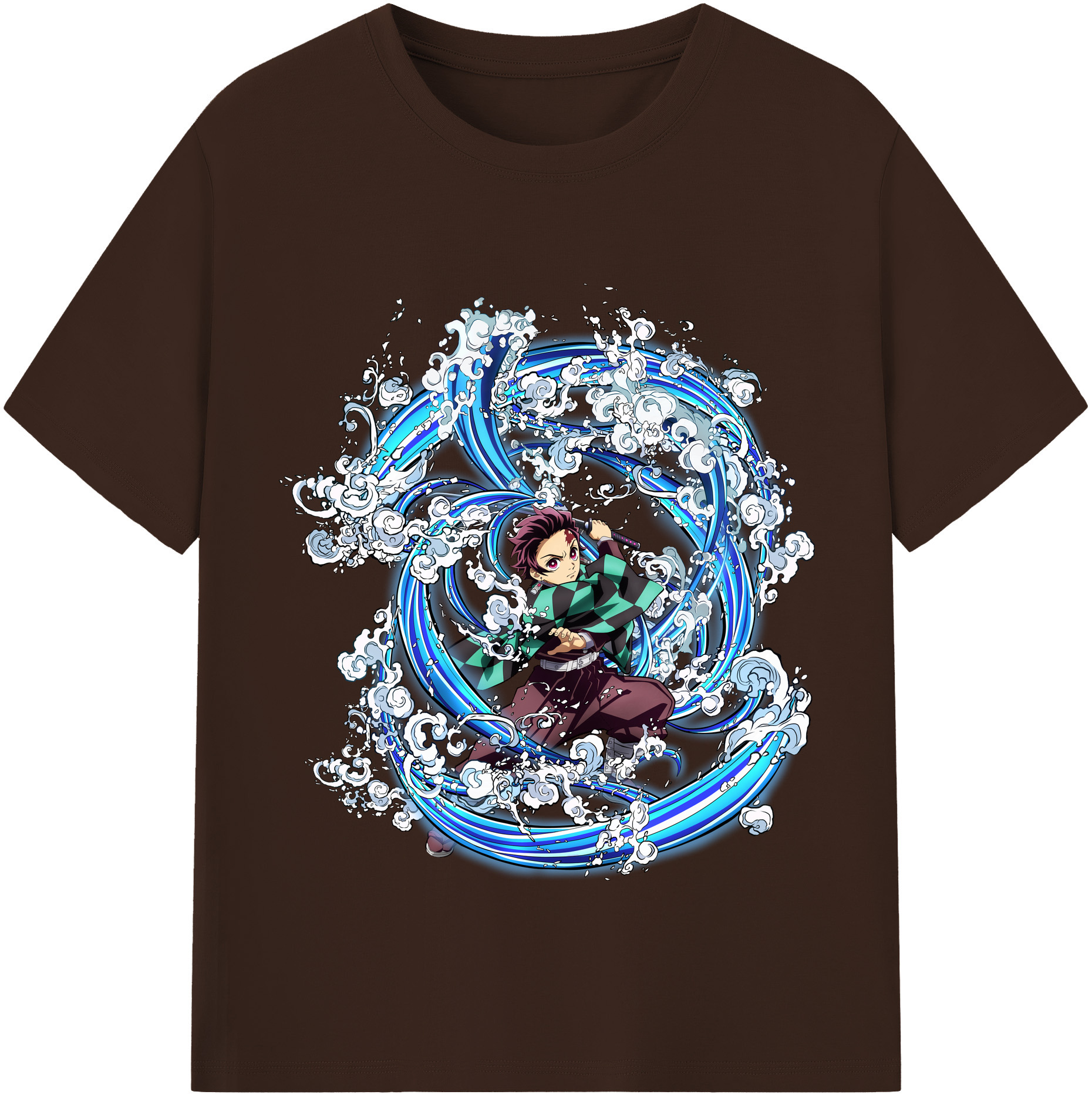 （画像用） 鬼滅の刃 竈門 炭治郎／かまど たんじろう Kamado Tanjirou 綿100％半袖Tシャツ（フロントプリント）