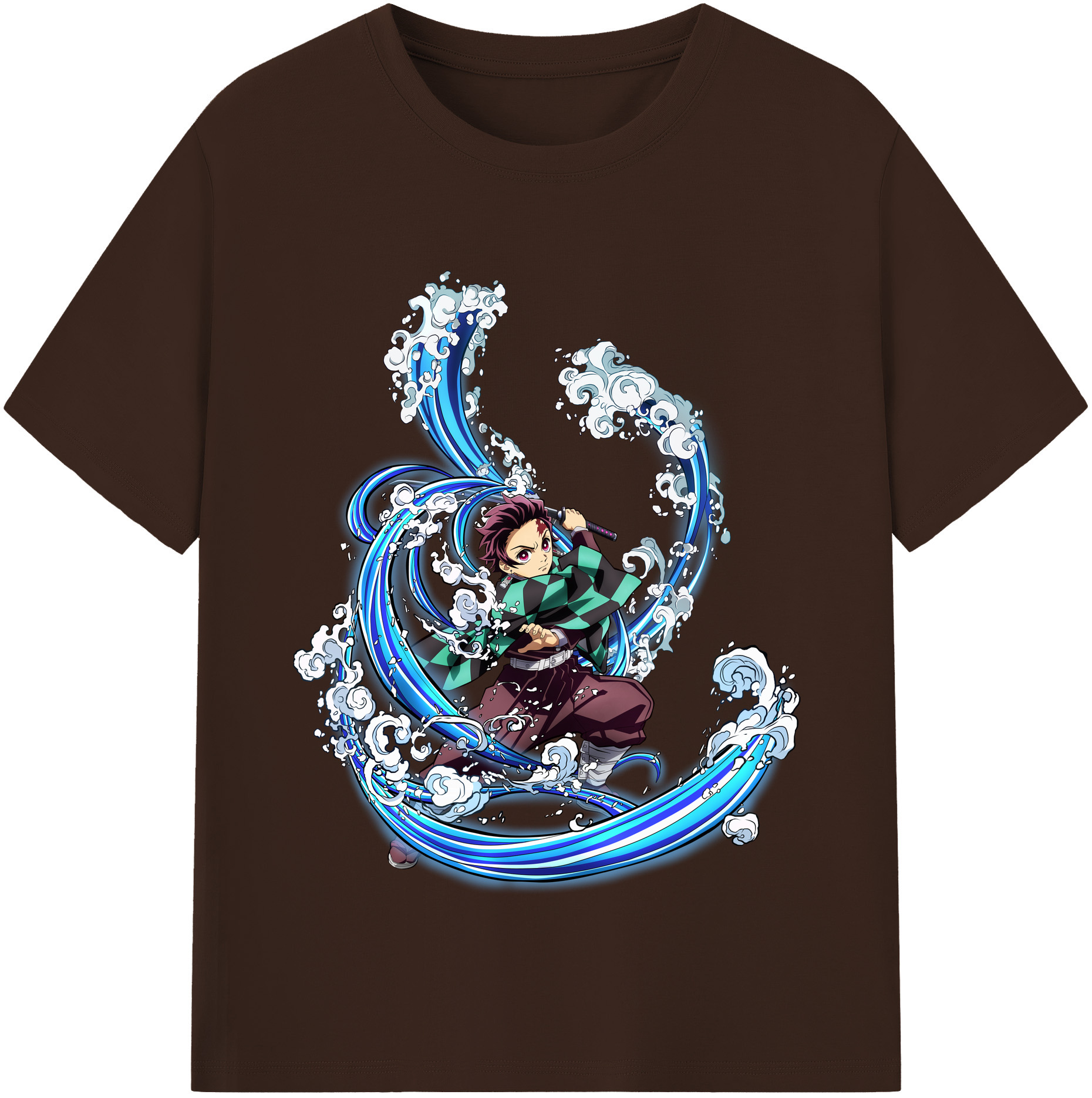 （画像用） 鬼滅の刃 竈門 炭治郎／かまど たんじろう Kamado Tanjirou 綿100％半袖Tシャツ（フロントプリント）