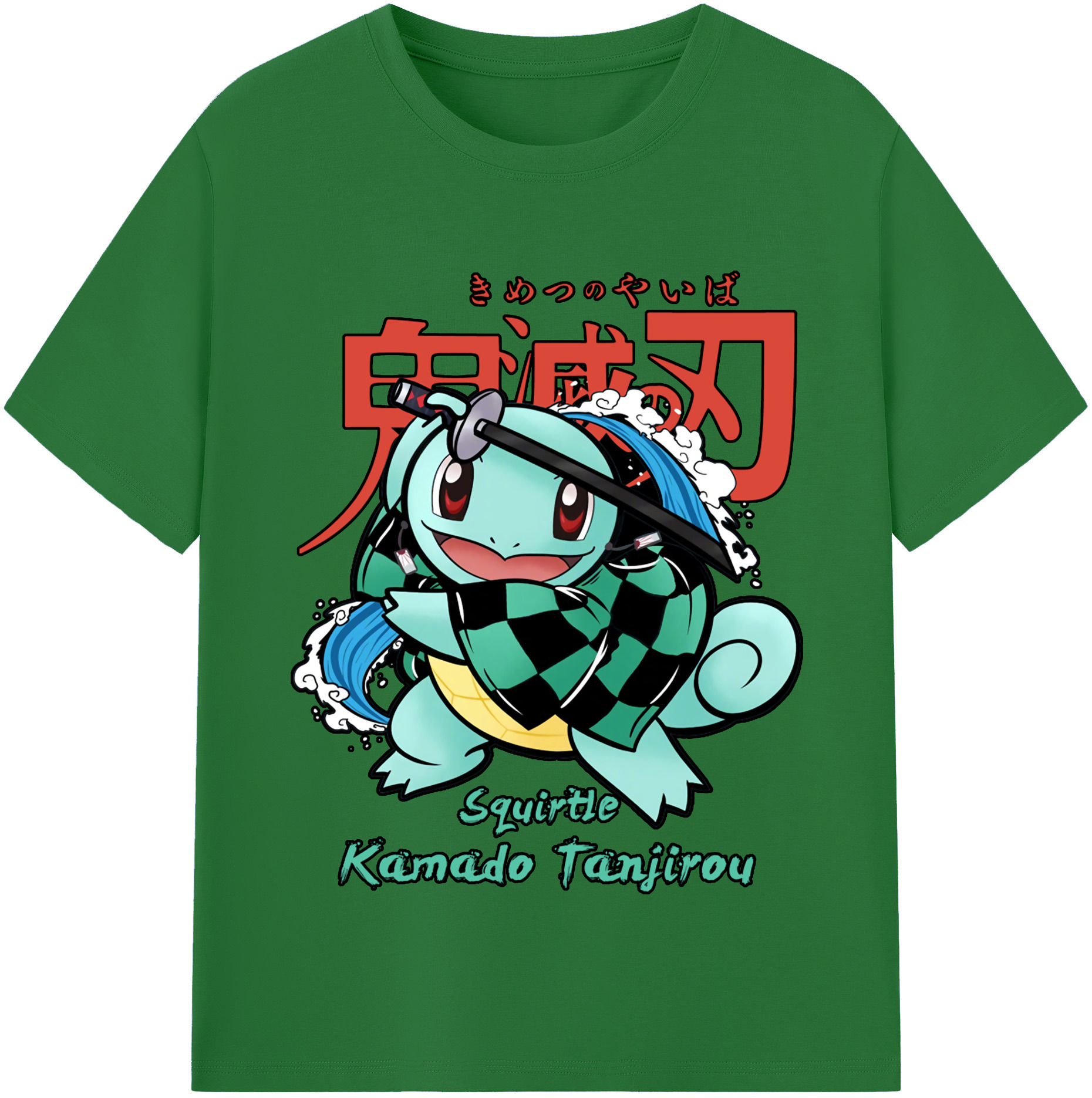 （画像用） 鬼滅の刃 竈門 炭治郎／かまど たんじろう Kamado Tanjirou 綿100％半袖Tシャツ（フロントプリント）