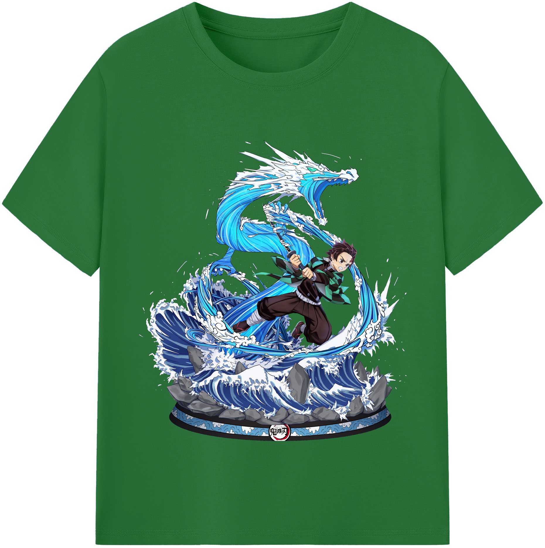 （画像用） 鬼滅の刃 竈門 炭治郎／かまど たんじろう Kamado Tanjirou 綿100％半袖Tシャツ（フロントプリント）