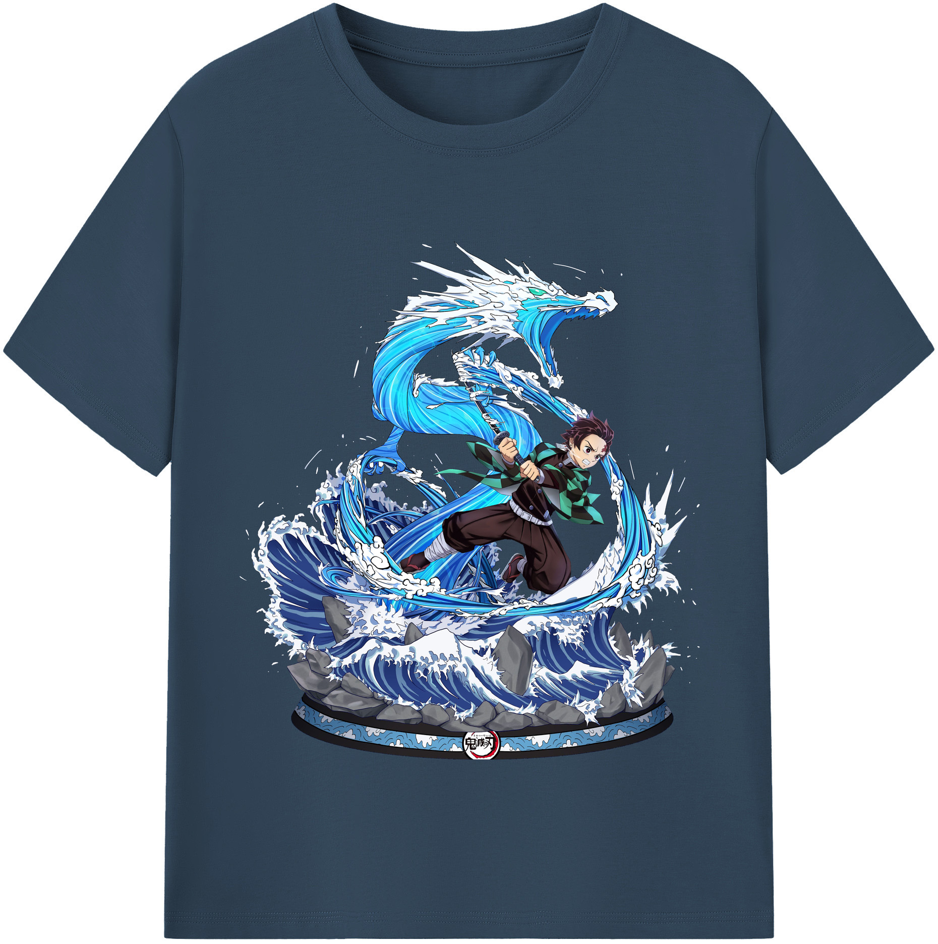 （画像用） 鬼滅の刃 竈門 炭治郎／かまど たんじろう Kamado Tanjirou 綿100％半袖Tシャツ（フロントプリント）