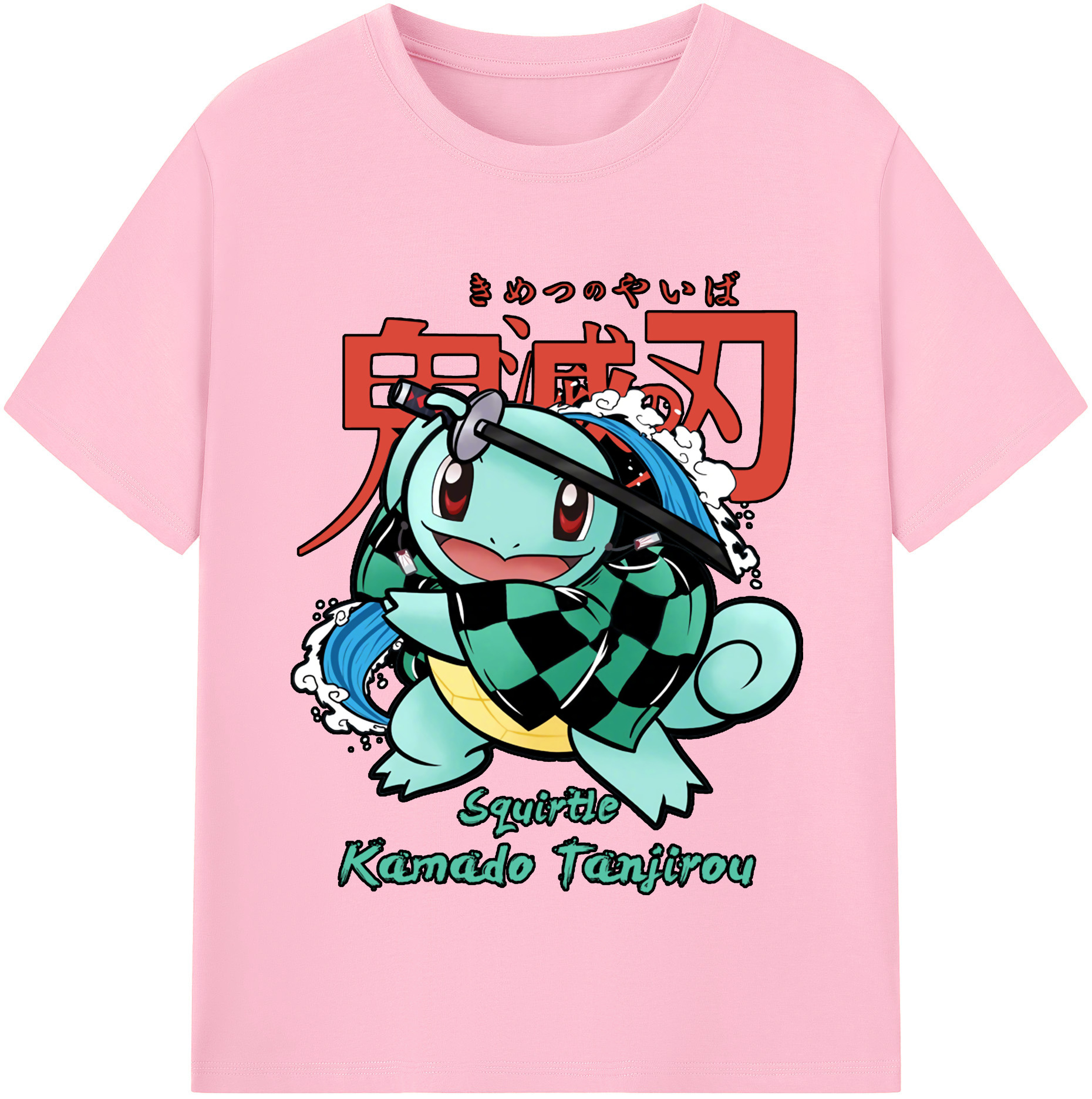 （画像用） 鬼滅の刃 竈門 炭治郎／かまど たんじろう Kamado Tanjirou 綿100％半袖Tシャツ（フロントプリント）
