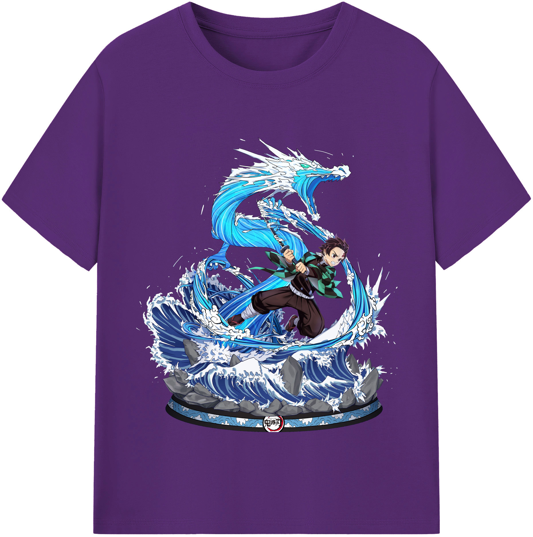 （画像用） 鬼滅の刃 竈門 炭治郎／かまど たんじろう Kamado Tanjirou 綿100％半袖Tシャツ（フロントプリント）