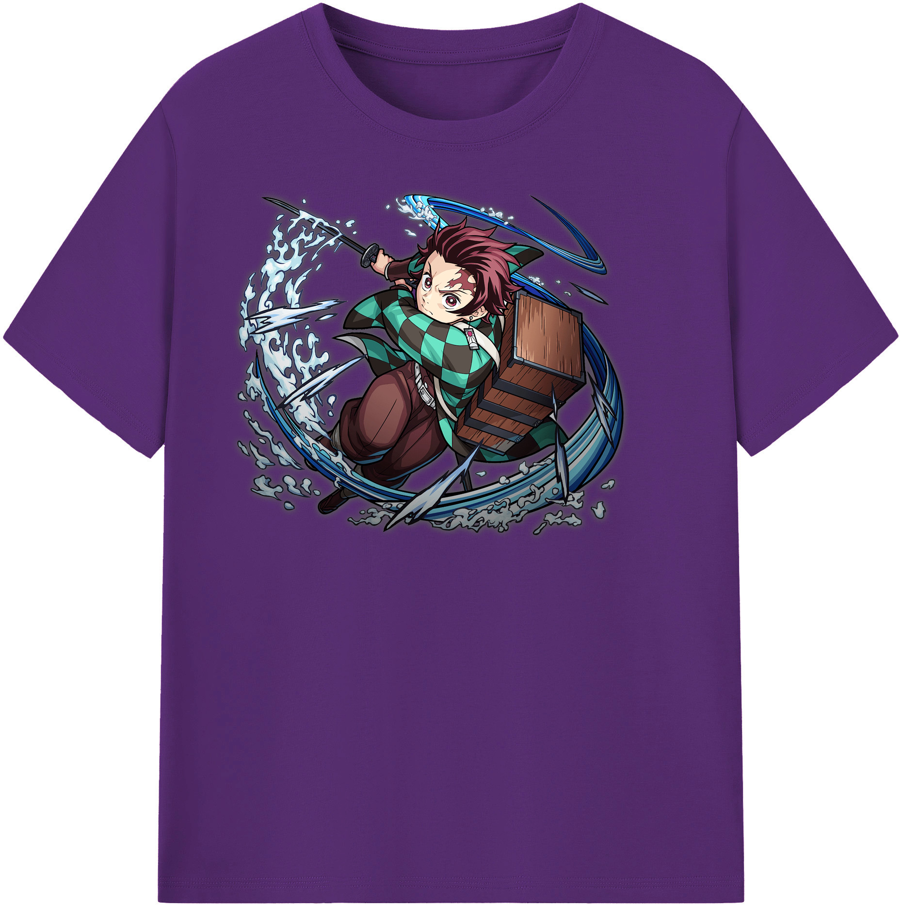 （画像用） 鬼滅の刃 竈門 炭治郎／かまど たんじろう Kamado Tanjirou 綿100％半袖Tシャツ（フロントプリント）
