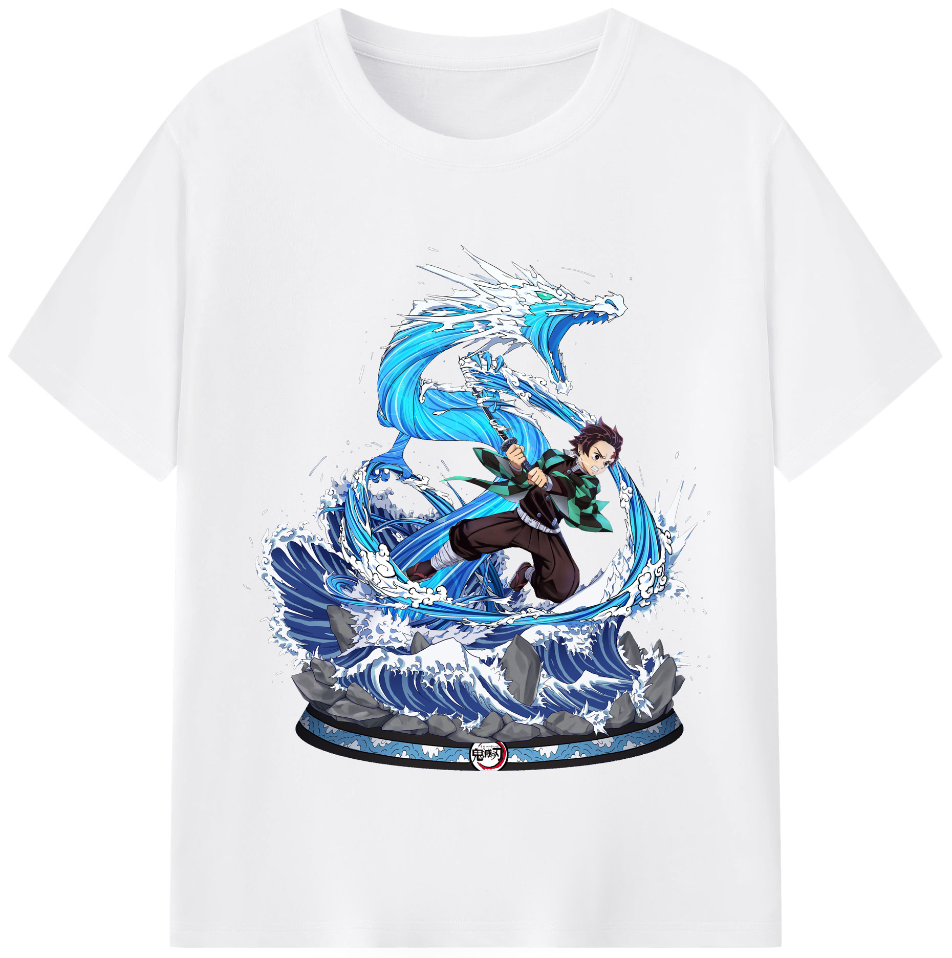 （画像用） 鬼滅の刃 竈門 炭治郎／かまど たんじろう Kamado Tanjirou 綿100％半袖Tシャツ（フロントプリント）