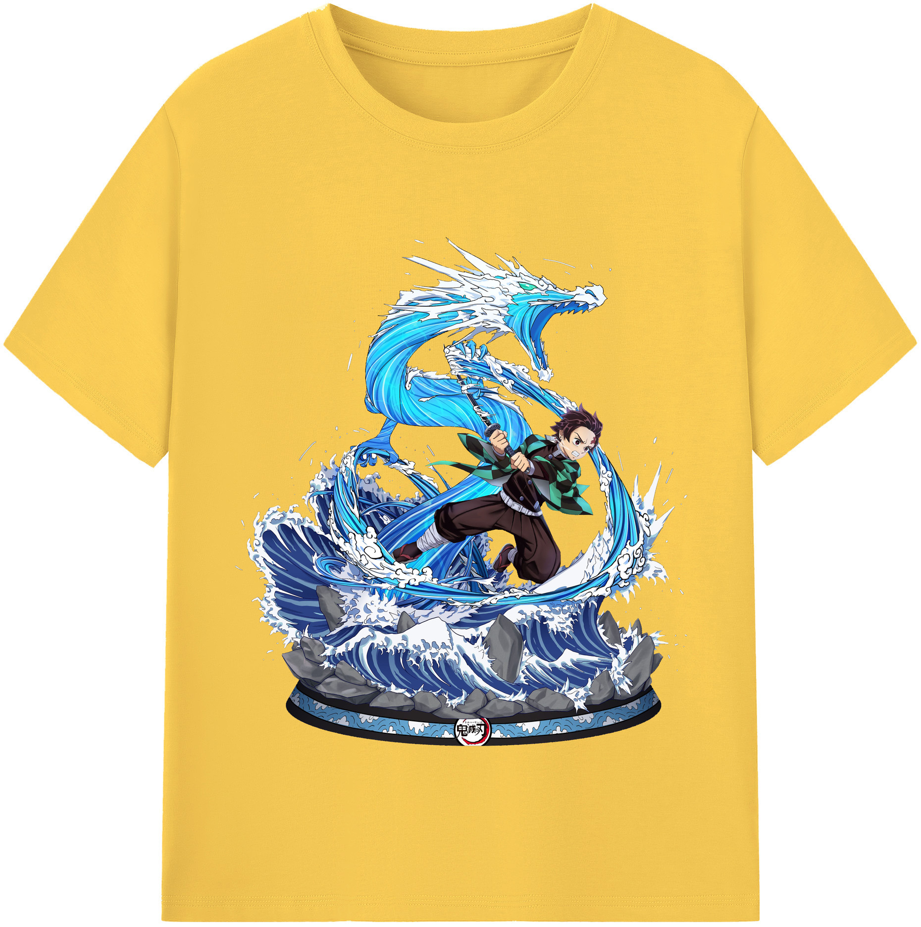 （画像用） 鬼滅の刃 竈門 炭治郎／かまど たんじろう Kamado Tanjirou 綿100％半袖Tシャツ（フロントプリント）