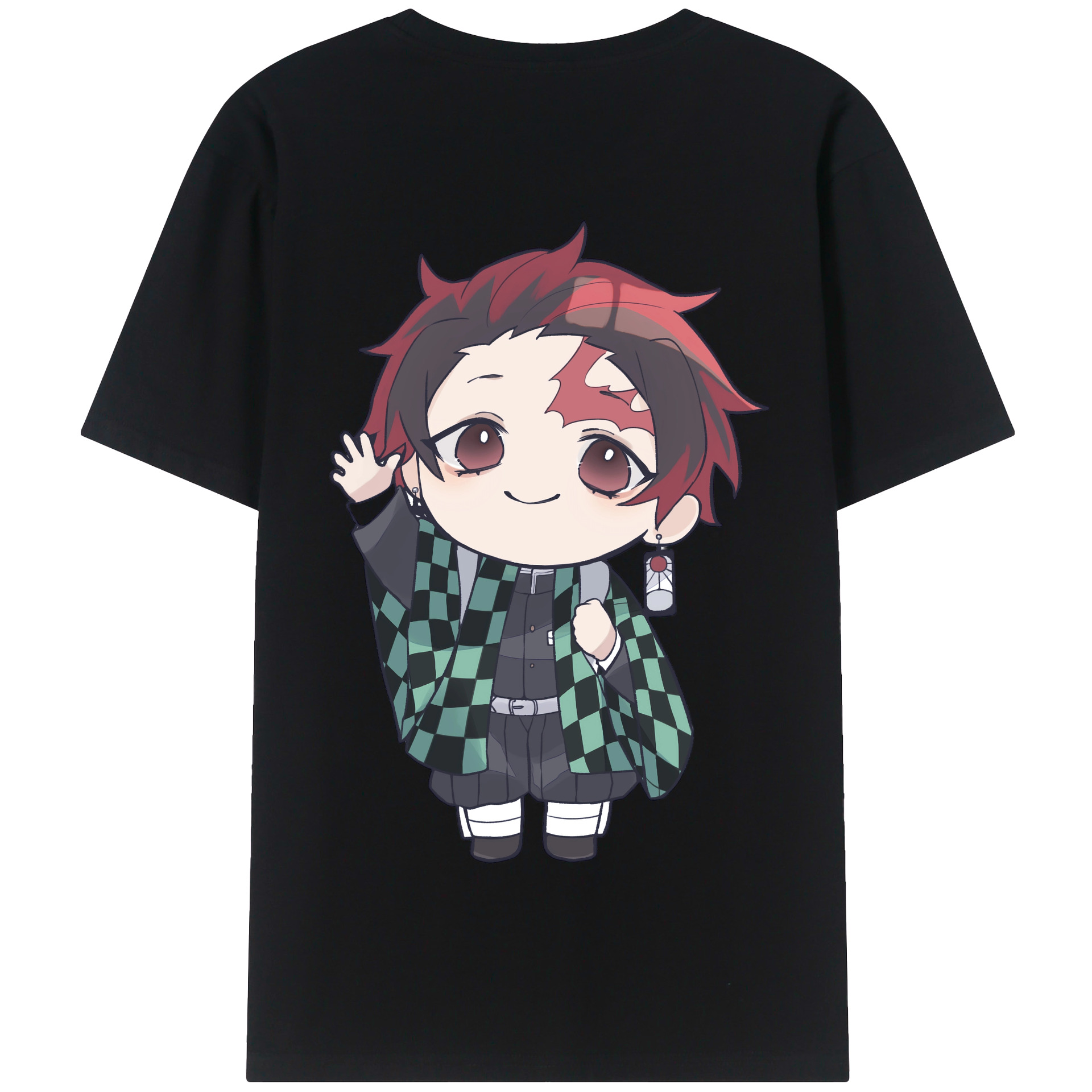 （画像用） 鬼滅の刃 竈門 炭治郎／かまど たんじろう Kamado Tanjirou 綿100％半袖Tシャツ（背面プリント）