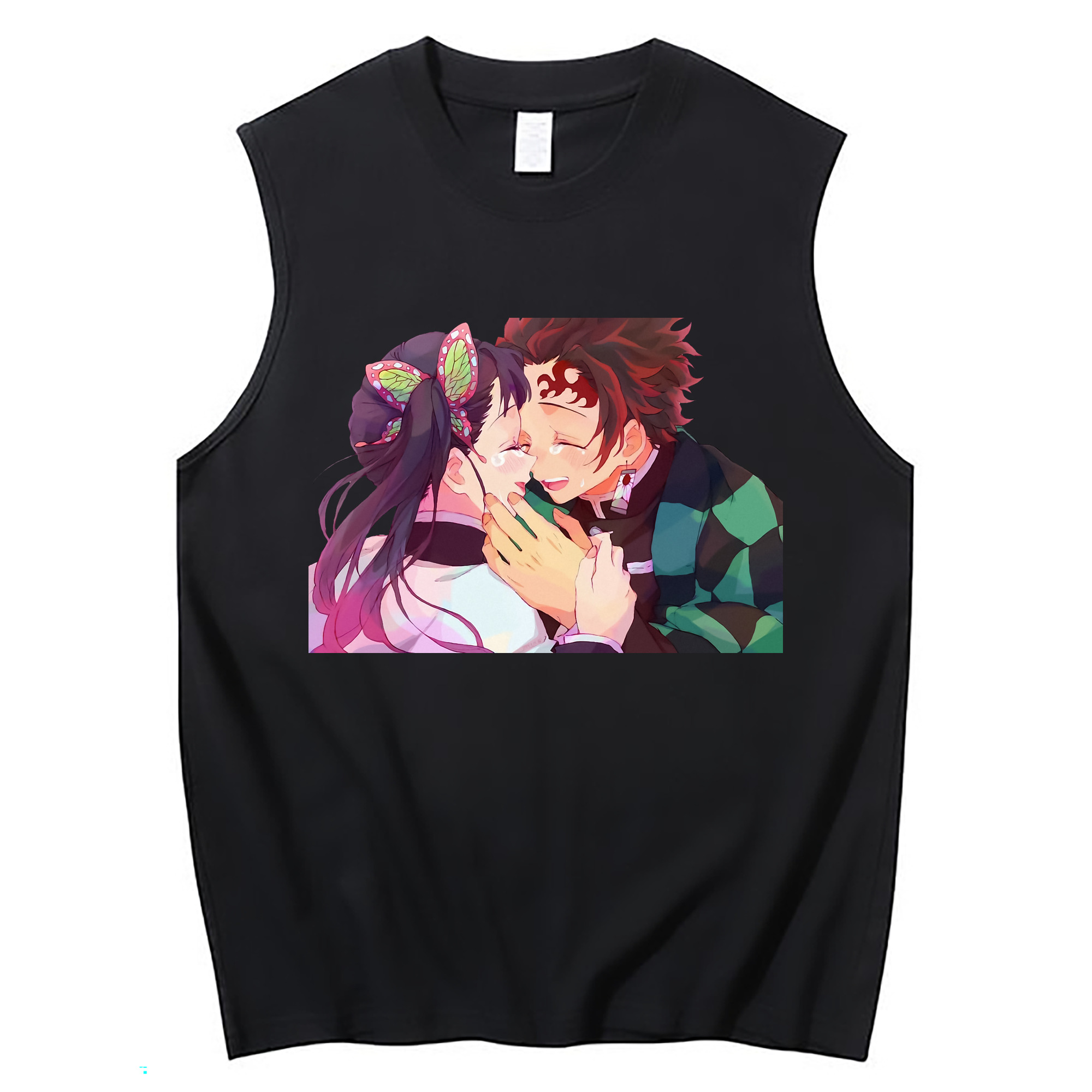 （画像用） 鬼滅の刃 竈門 炭治郎／かまど たんじろう Kamado Tanjirou コットン100％タンクトップ（フロントプリント）