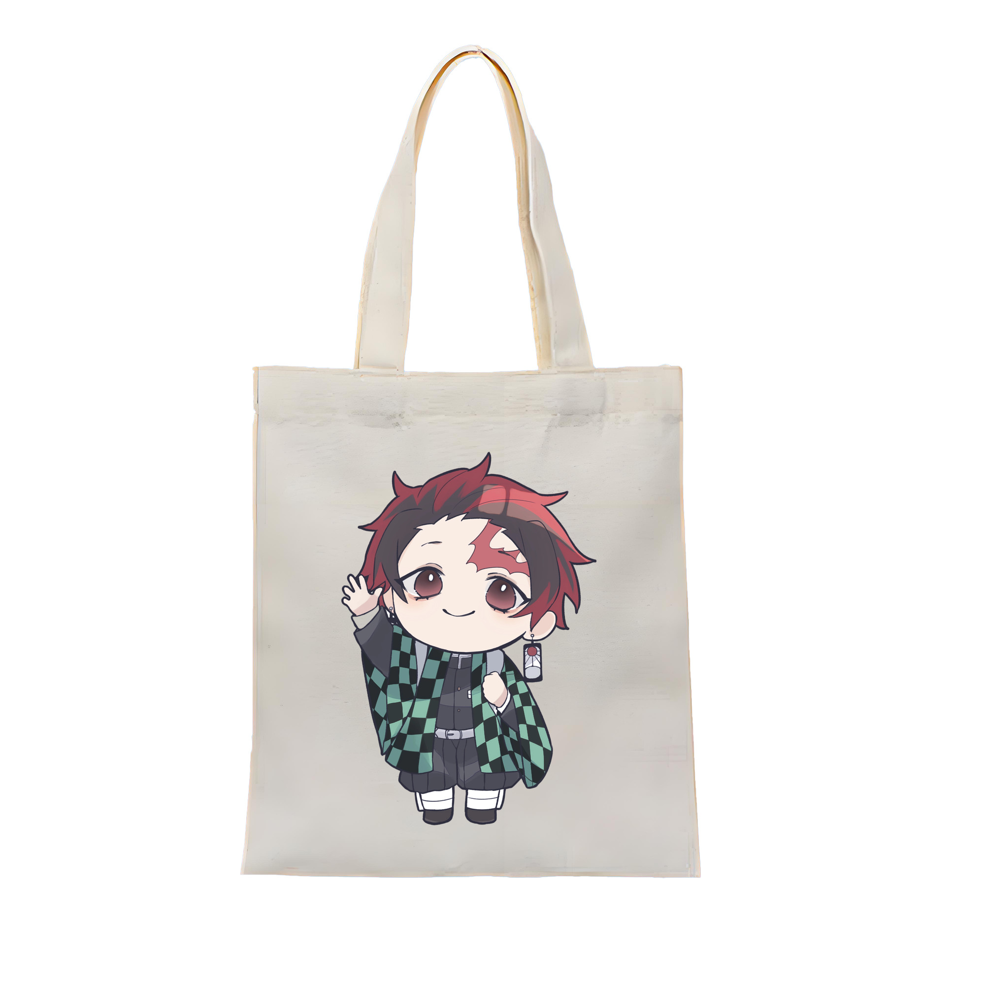 （画像用） 鬼滅の刃 竈門 炭治郎／かまど たんじろう Kamado Tanjirou 縦型キャンバス生地手提げバッグ　トートバッグ