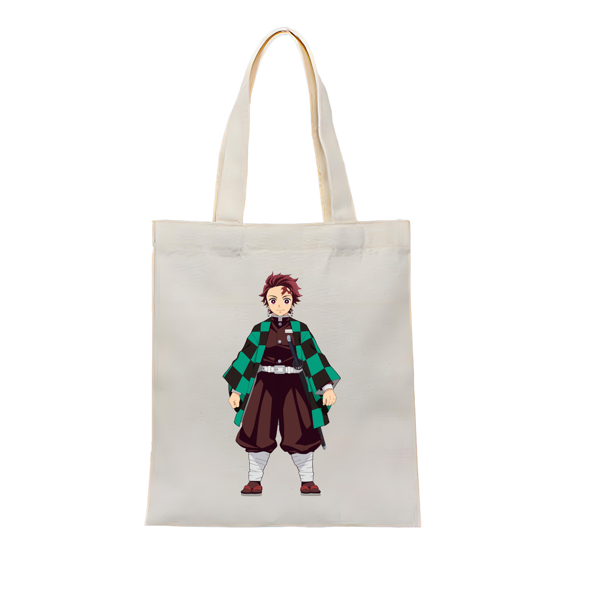 （画像用） 鬼滅の刃 竈門 炭治郎／かまど たんじろう Kamado Tanjirou 縦型キャンバス生地手提げバッグ　トートバッグ