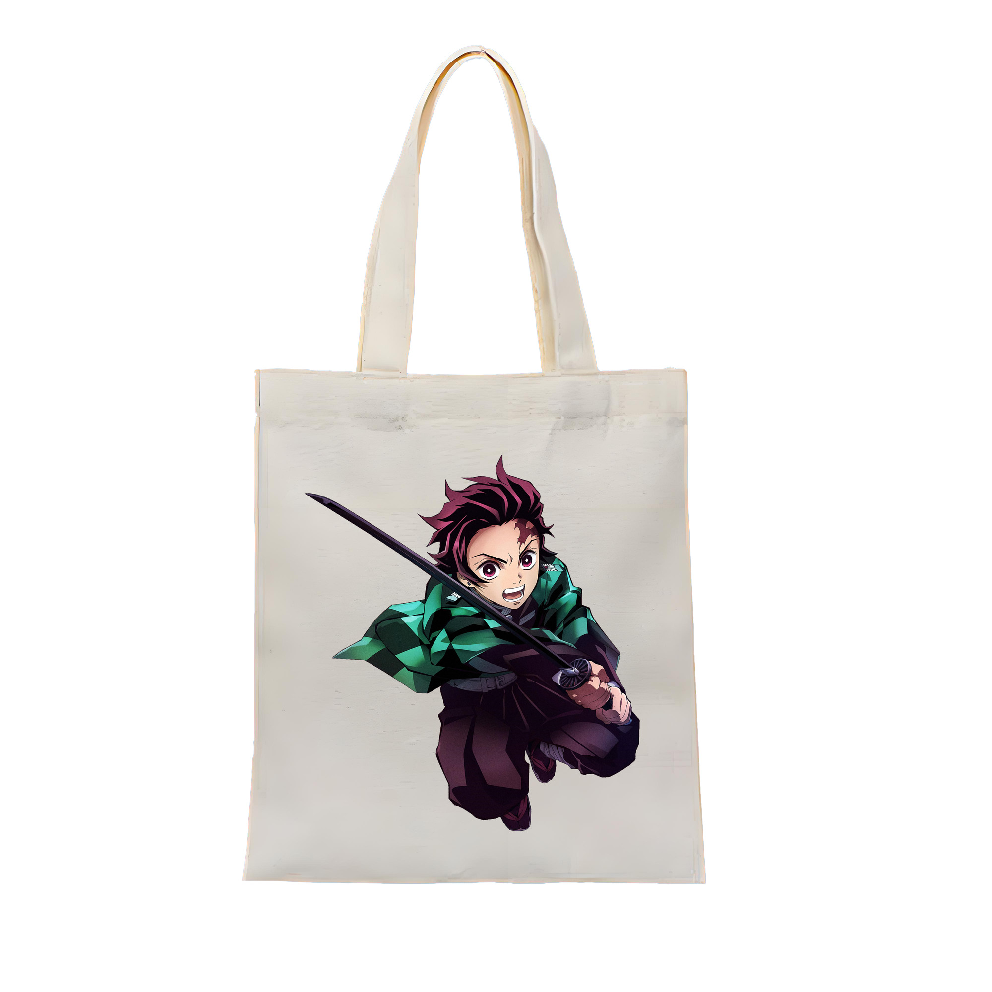 （画像用） 鬼滅の刃 竈門 炭治郎／かまど たんじろう Kamado Tanjirou 縦型キャンバス生地手提げバッグ　トートバッグ