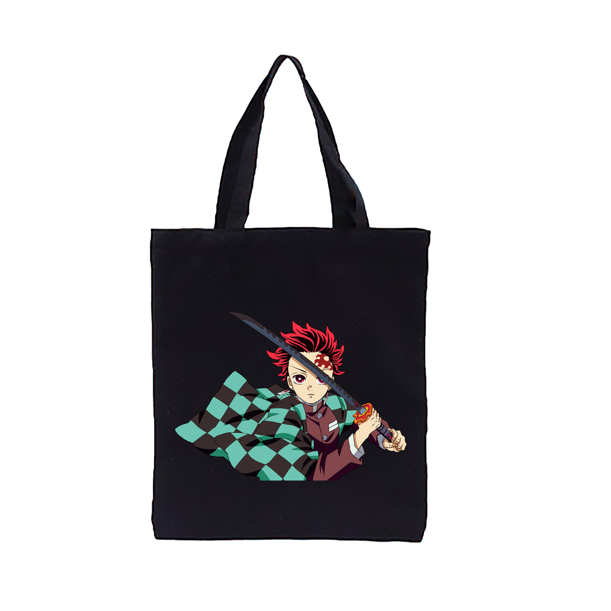 （画像用） 鬼滅の刃 竈門 炭治郎／かまど たんじろう Kamado Tanjirou 縦型キャンバス生地手提げバッグ　トートバッグ