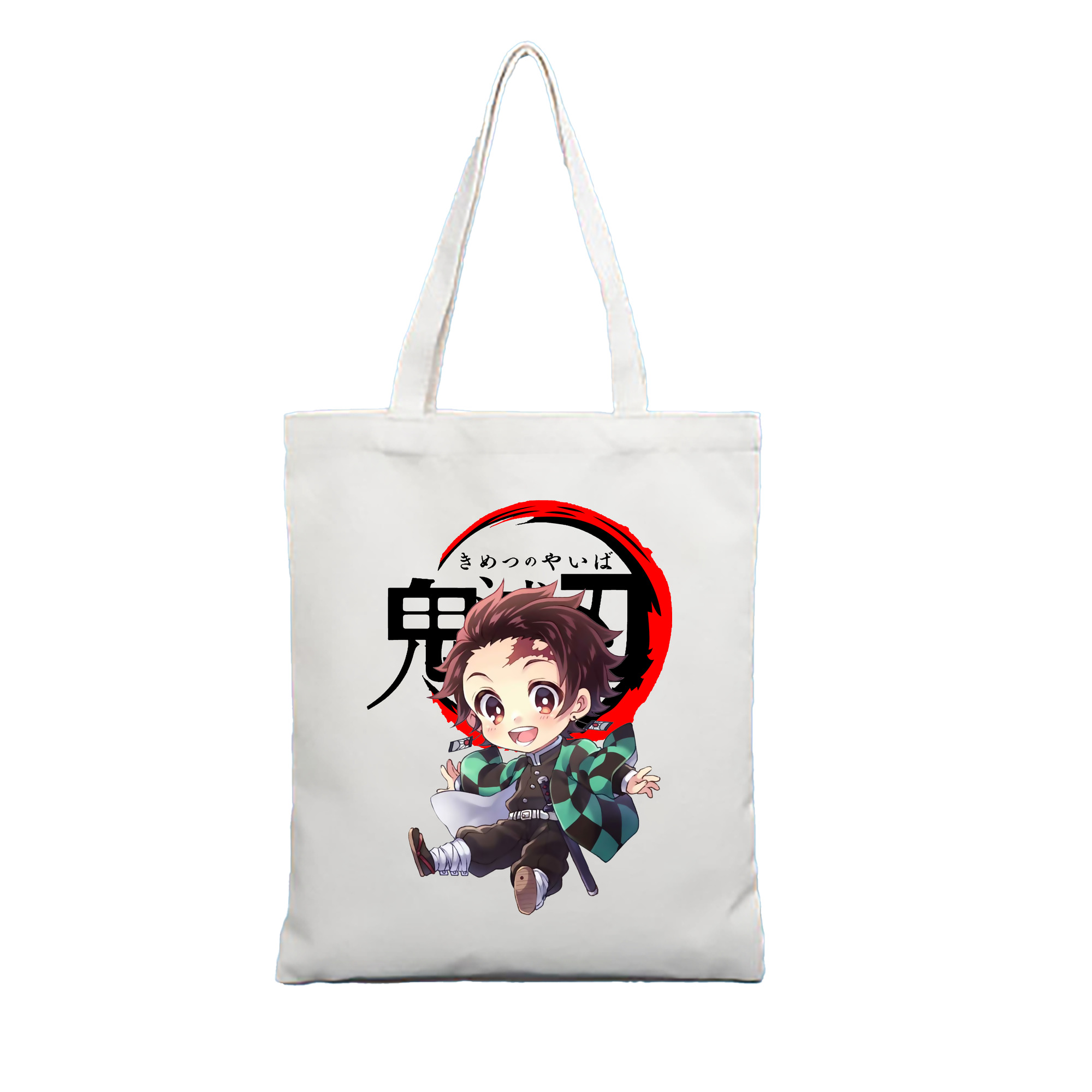 （画像用） 鬼滅の刃 竈門 炭治郎／かまど たんじろう Kamado Tanjirou 縦型キャンバス生地手提げバッグ　トートバッグ
