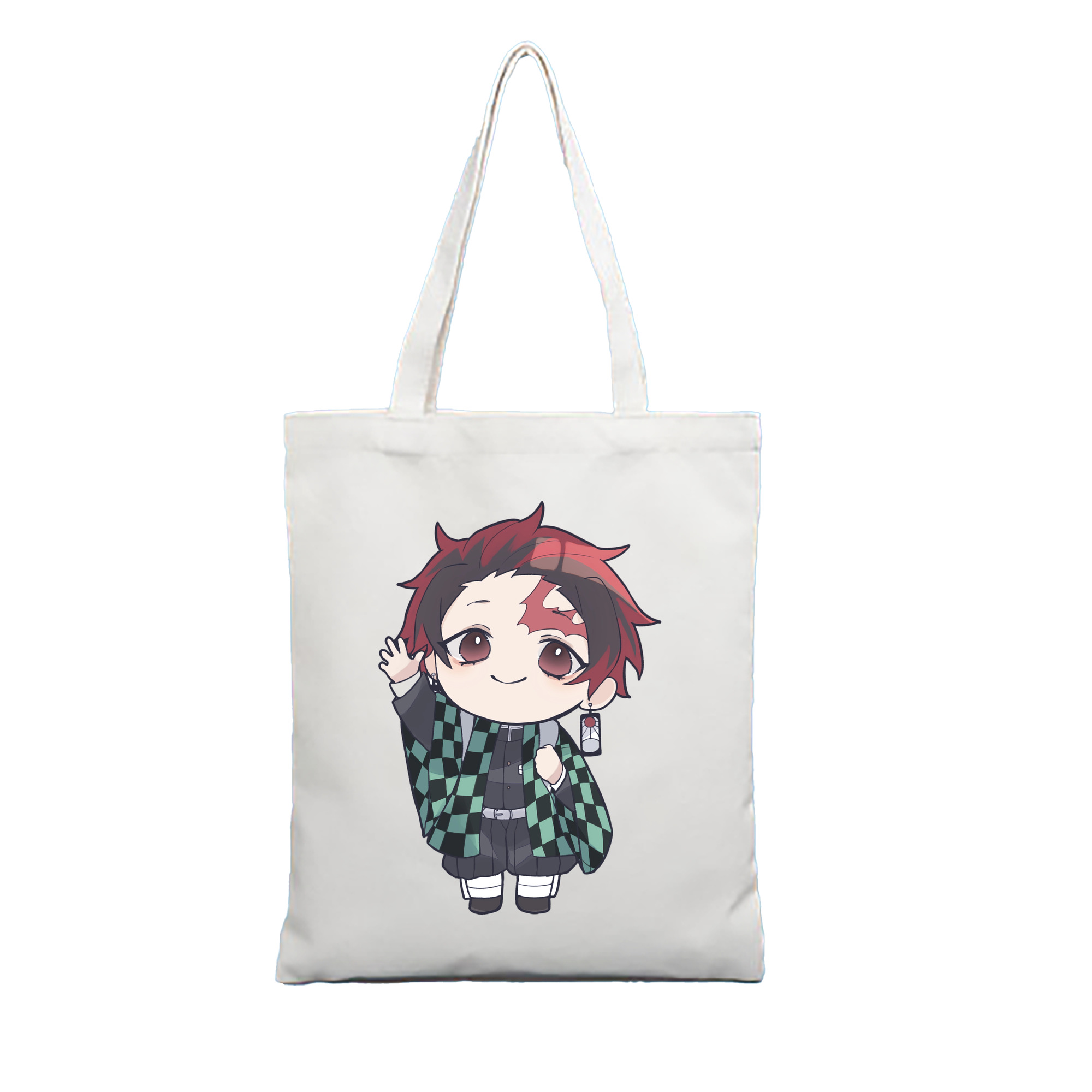 （画像用） 鬼滅の刃 竈門 炭治郎／かまど たんじろう Kamado Tanjirou 縦型キャンバス生地手提げバッグ　トートバッグ