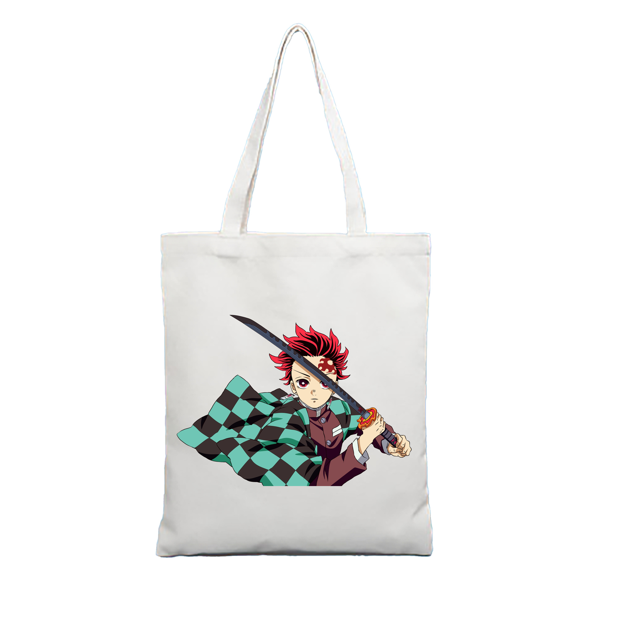 （画像用） 鬼滅の刃 竈門 炭治郎／かまど たんじろう Kamado Tanjirou 縦型キャンバス生地手提げバッグ　トートバッグ