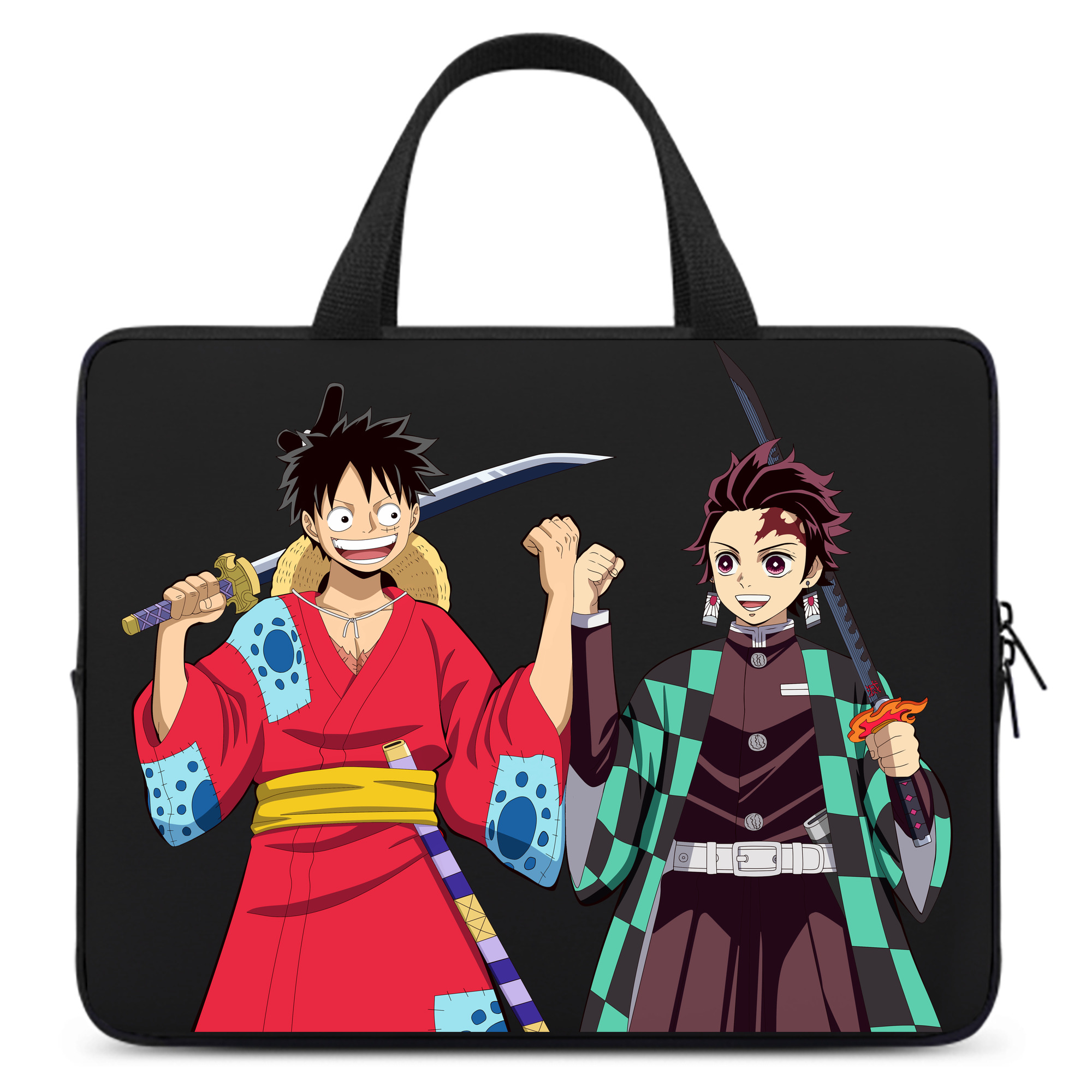 （画像用） 鬼滅の刃 竈門 炭治郎／かまど たんじろう Kamado Tanjirou 手提げノートパソコンバッグ