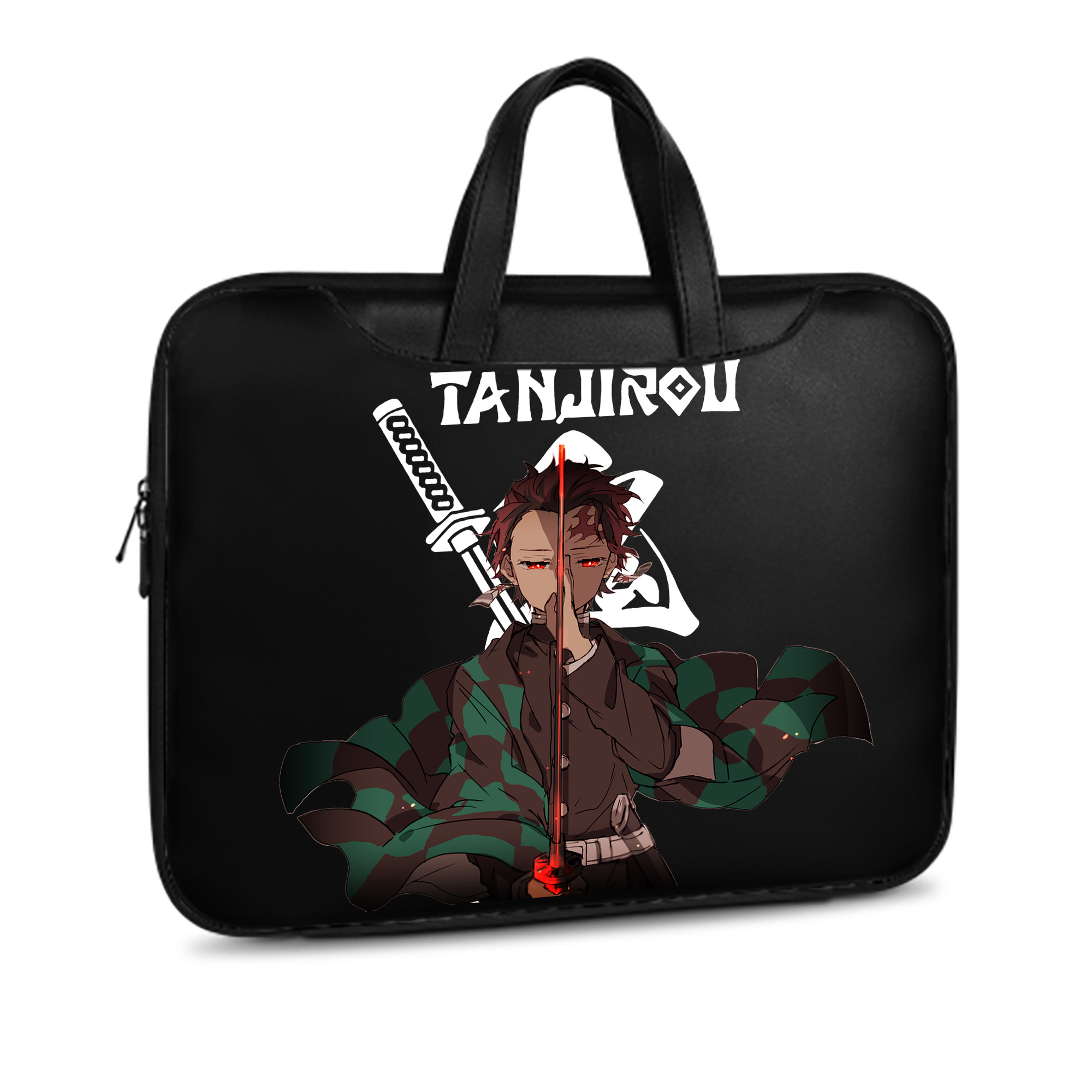 （画像用） 鬼滅の刃 竈門 炭治郎／かまど たんじろう Kamado Tanjirou レザーラップトップバッグ　ノートパソコンケース