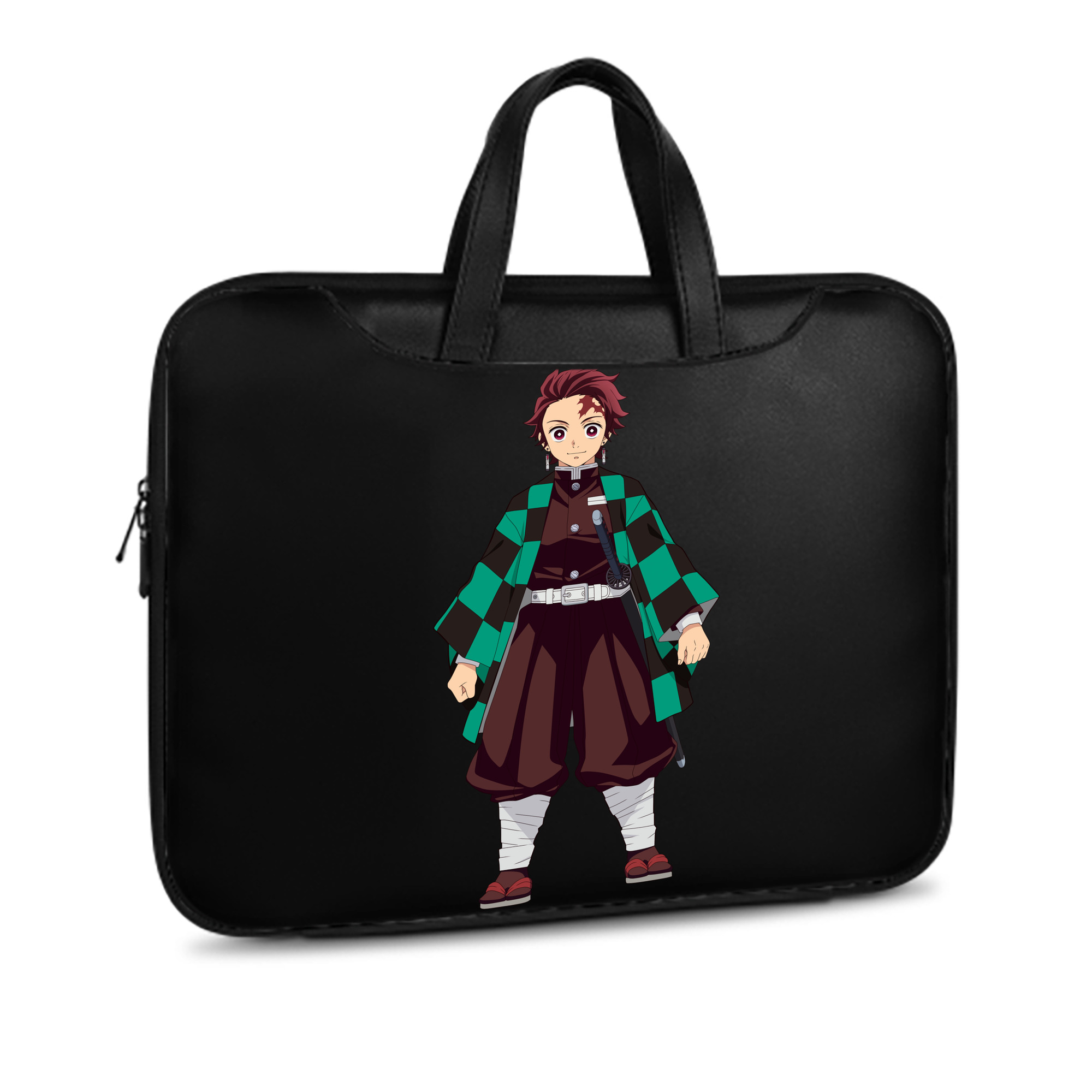 （画像用） 鬼滅の刃 竈門 炭治郎／かまど たんじろう Kamado Tanjirou レザーラップトップバッグ　ノートパソコンケース