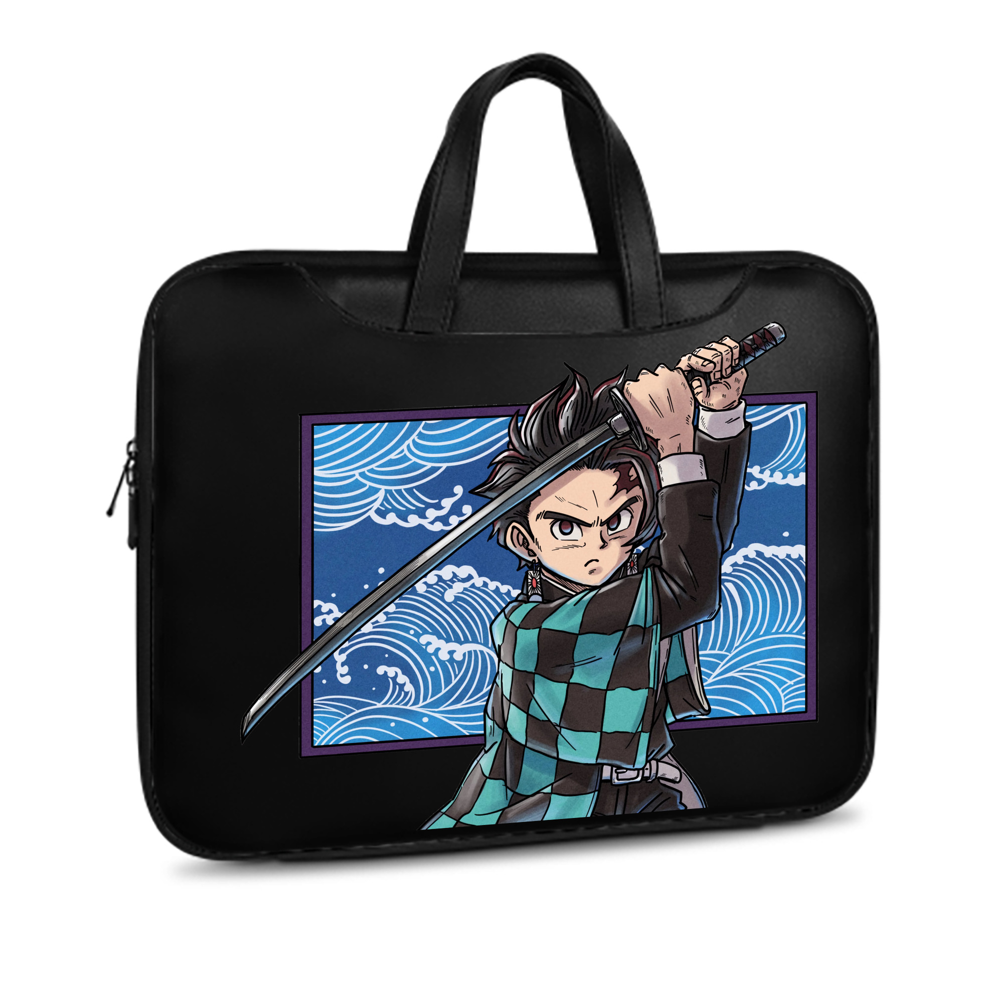 （画像用） 鬼滅の刃 竈門 炭治郎／かまど たんじろう Kamado Tanjirou レザーラップトップバッグ　ノートパソコンケース