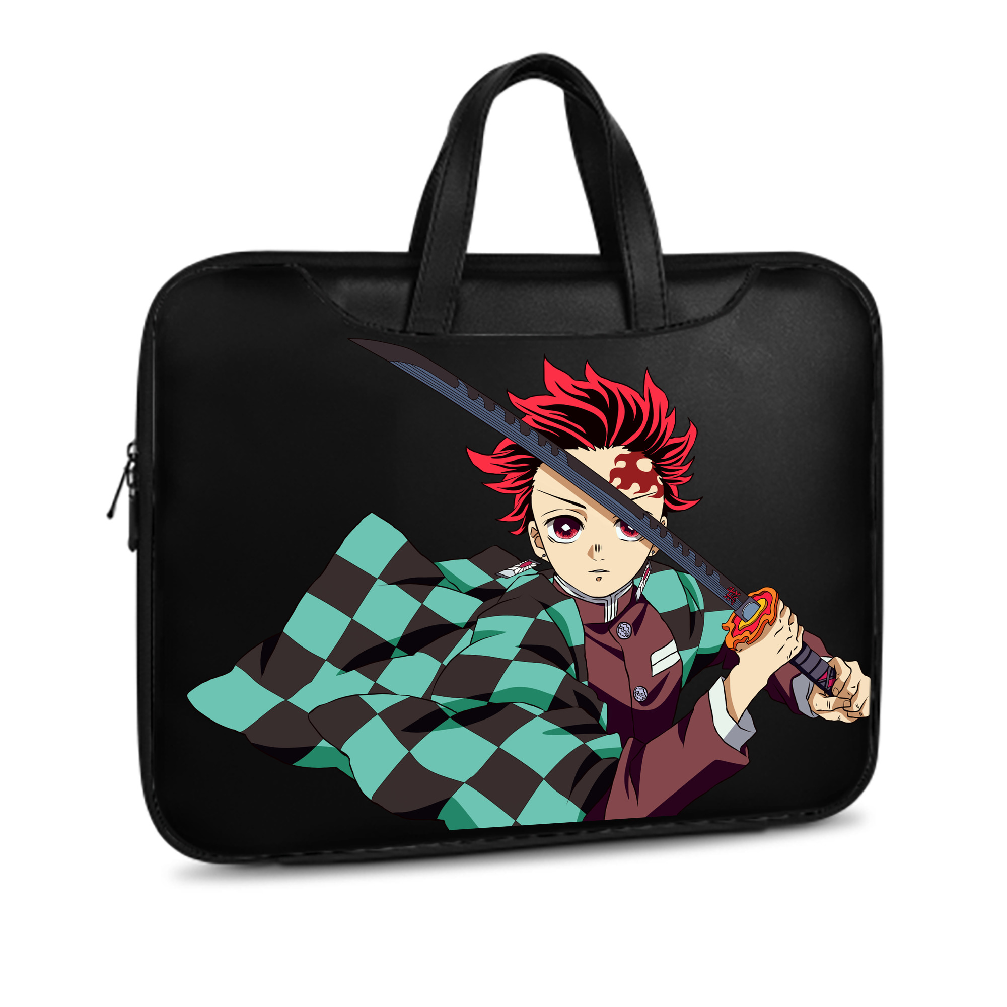 （画像用） 鬼滅の刃 竈門 炭治郎／かまど たんじろう Kamado Tanjirou レザーラップトップバッグ　ノートパソコンケース