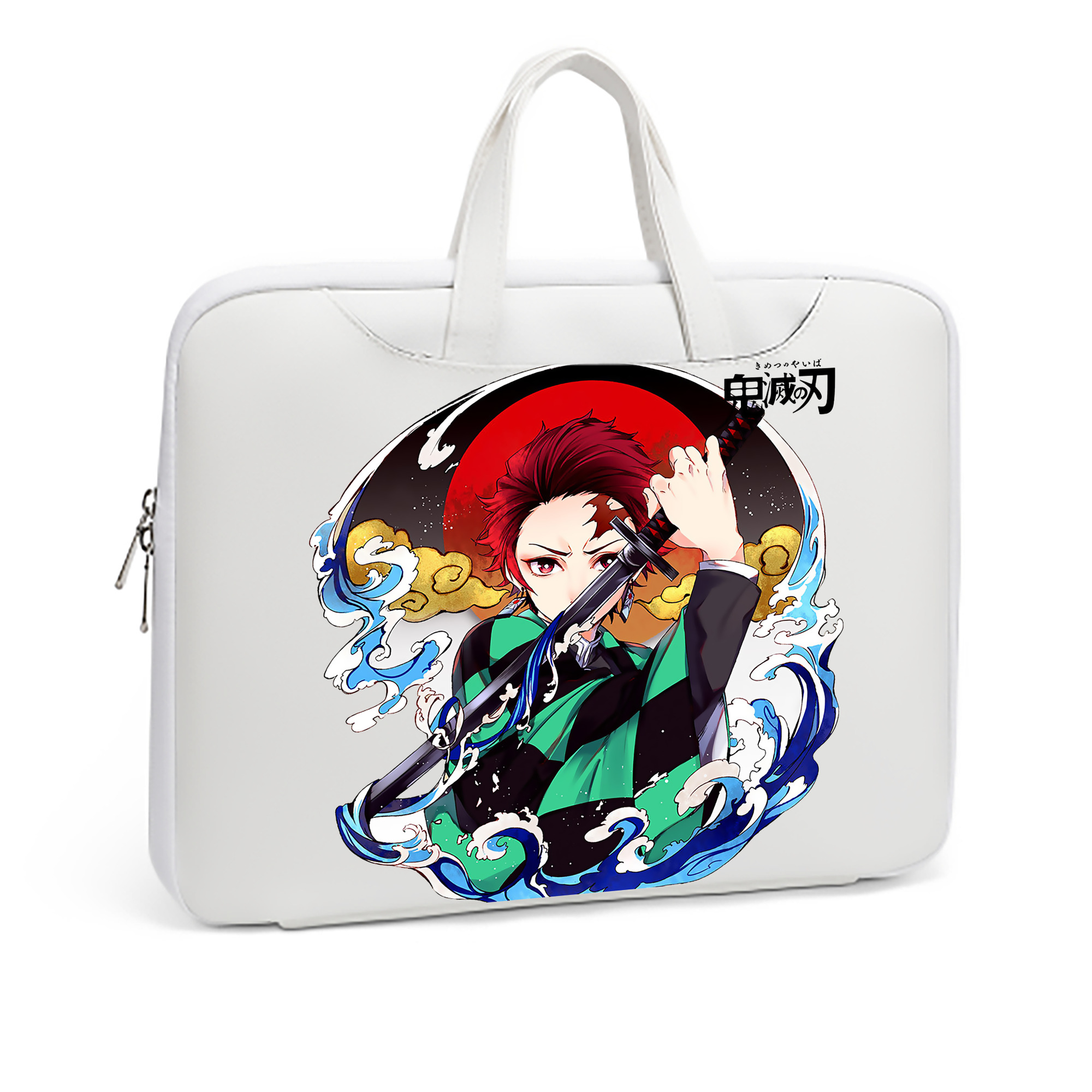 （画像用） 鬼滅の刃 竈門 炭治郎／かまど たんじろう Kamado Tanjirou レザーラップトップバッグ　ノートパソコンケース