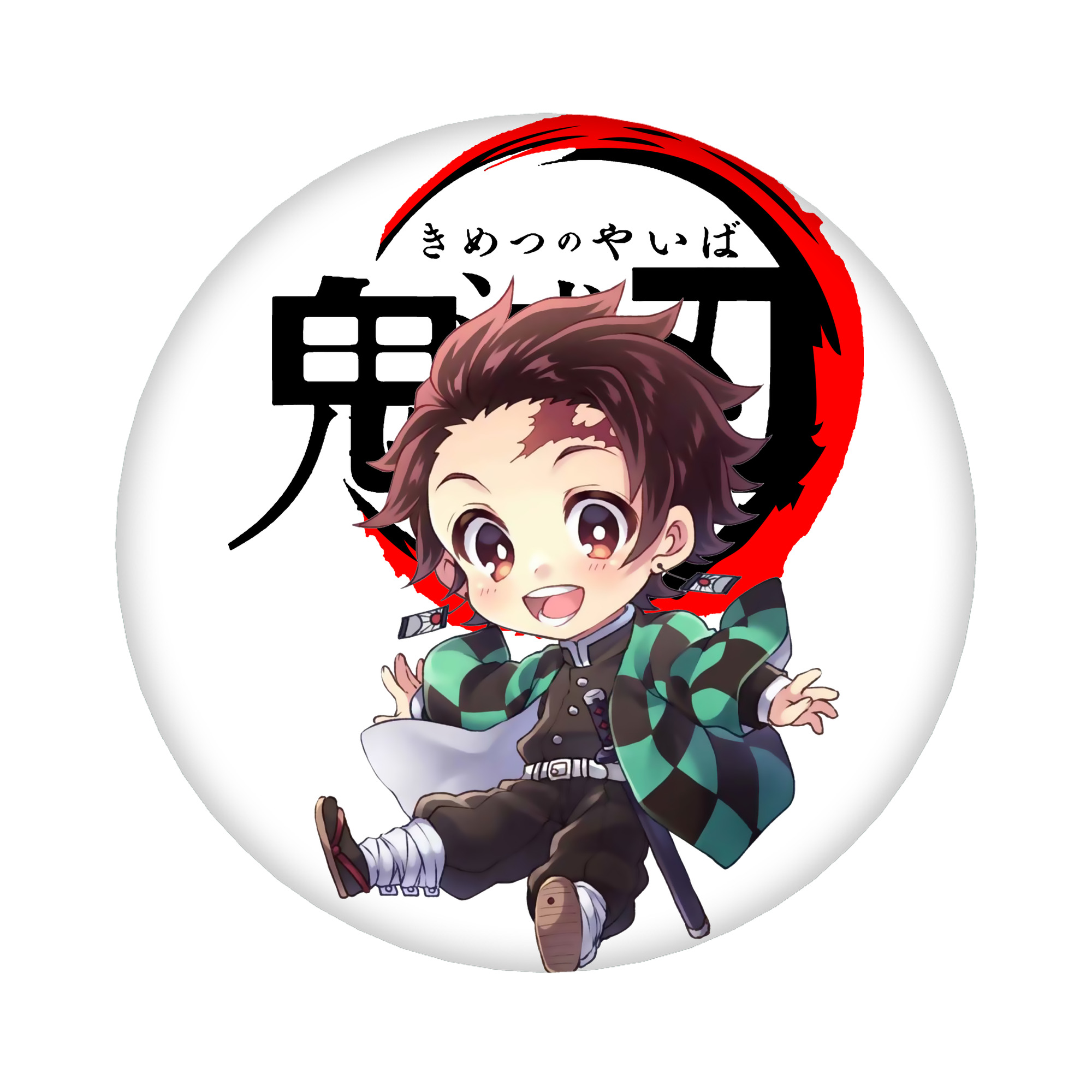 （画像用） 鬼滅の刃 竈門 炭治郎／かまど たんじろう Kamado Tanjirou 6cm 缶バッジ 複数セット
