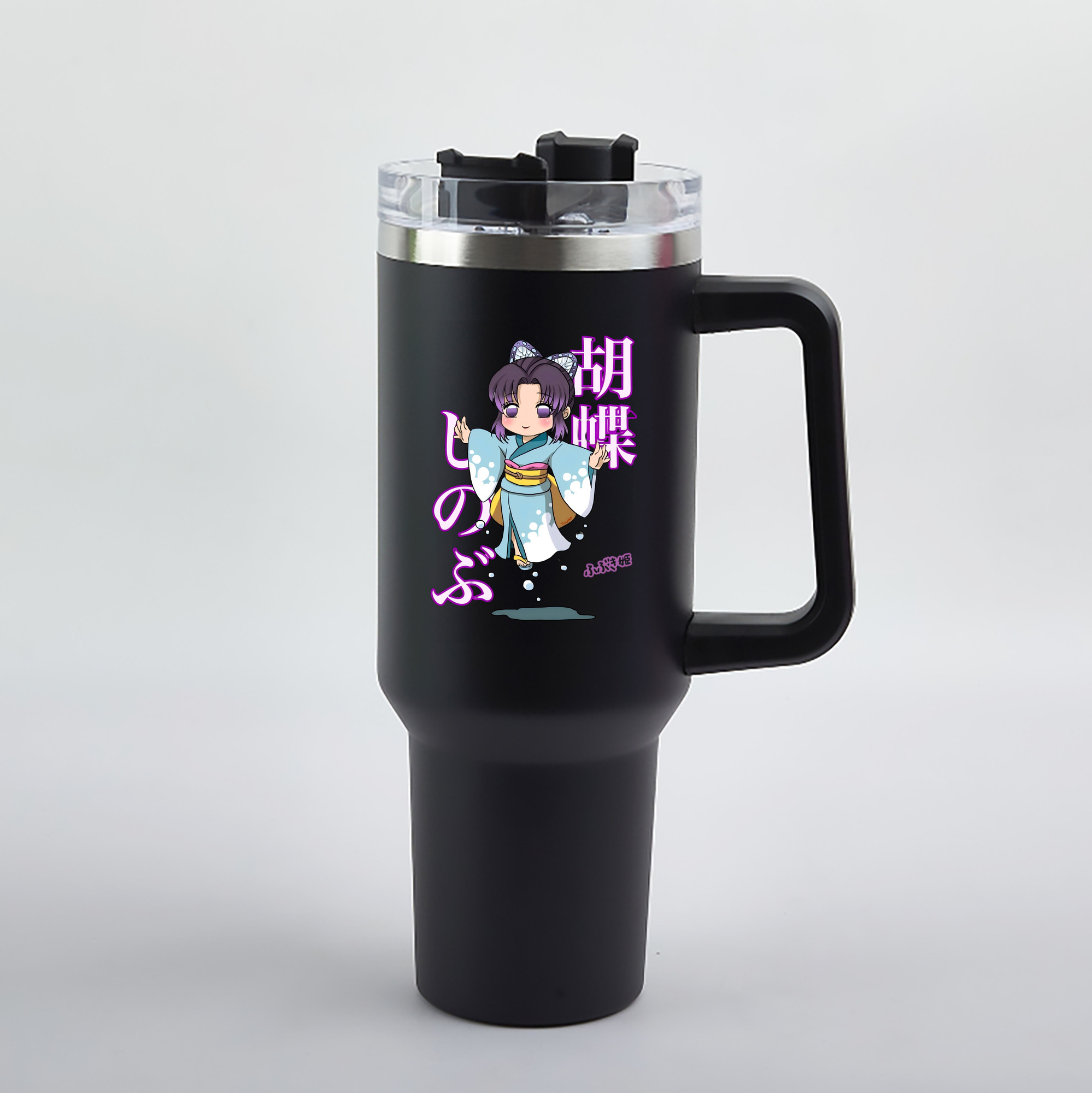 （画像用） 鬼滅の刃（きめつのやいば）蟲柱-胡蝶 しのぶ／こちょう しのぶ Kochou Shinobu 1200mL車用タンブラー（カラープリント）