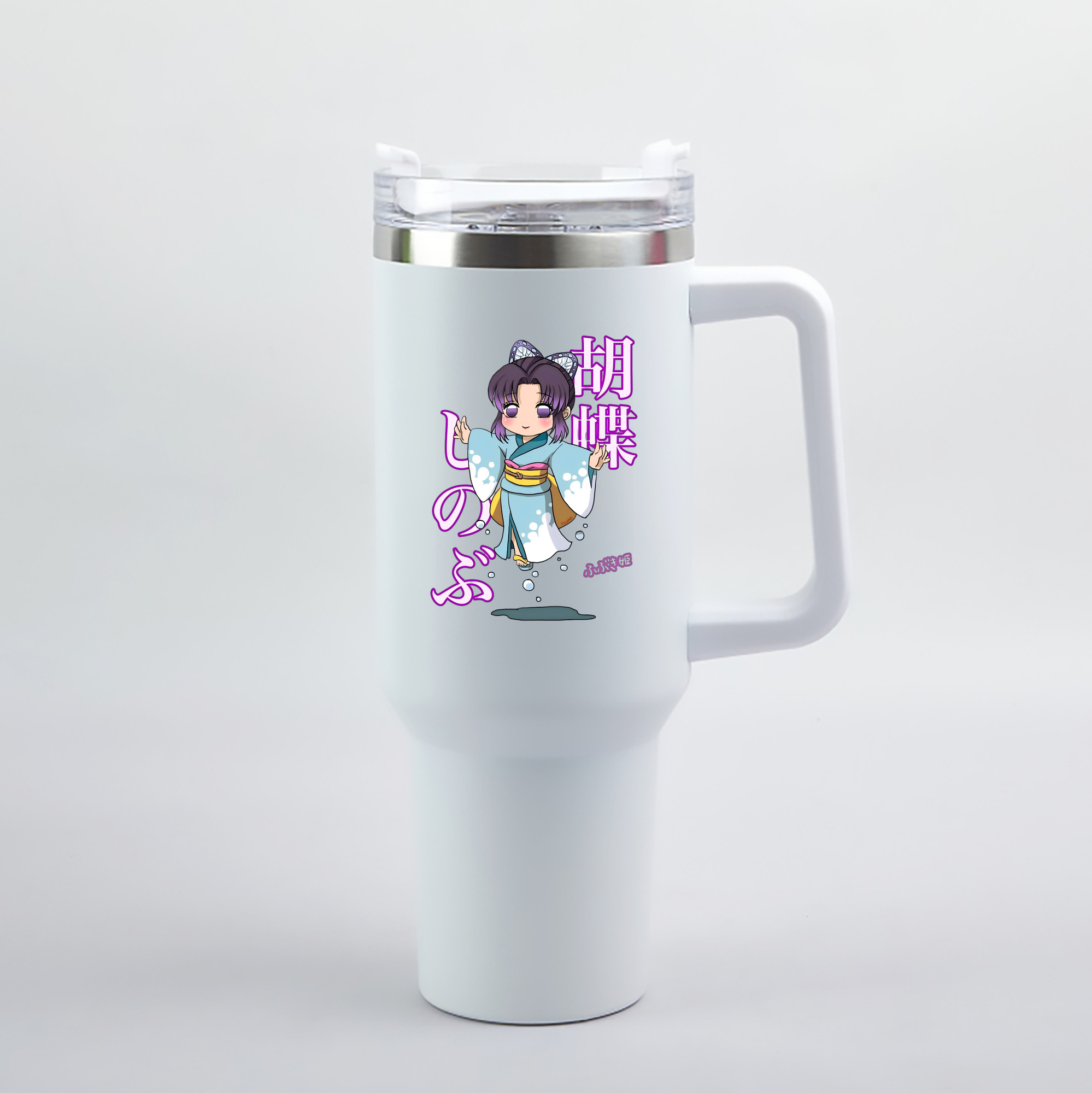 （画像用） 鬼滅の刃（きめつのやいば）蟲柱-胡蝶 しのぶ／こちょう しのぶ Kochou Shinobu 1200mL車用タンブラー（カラープリント）