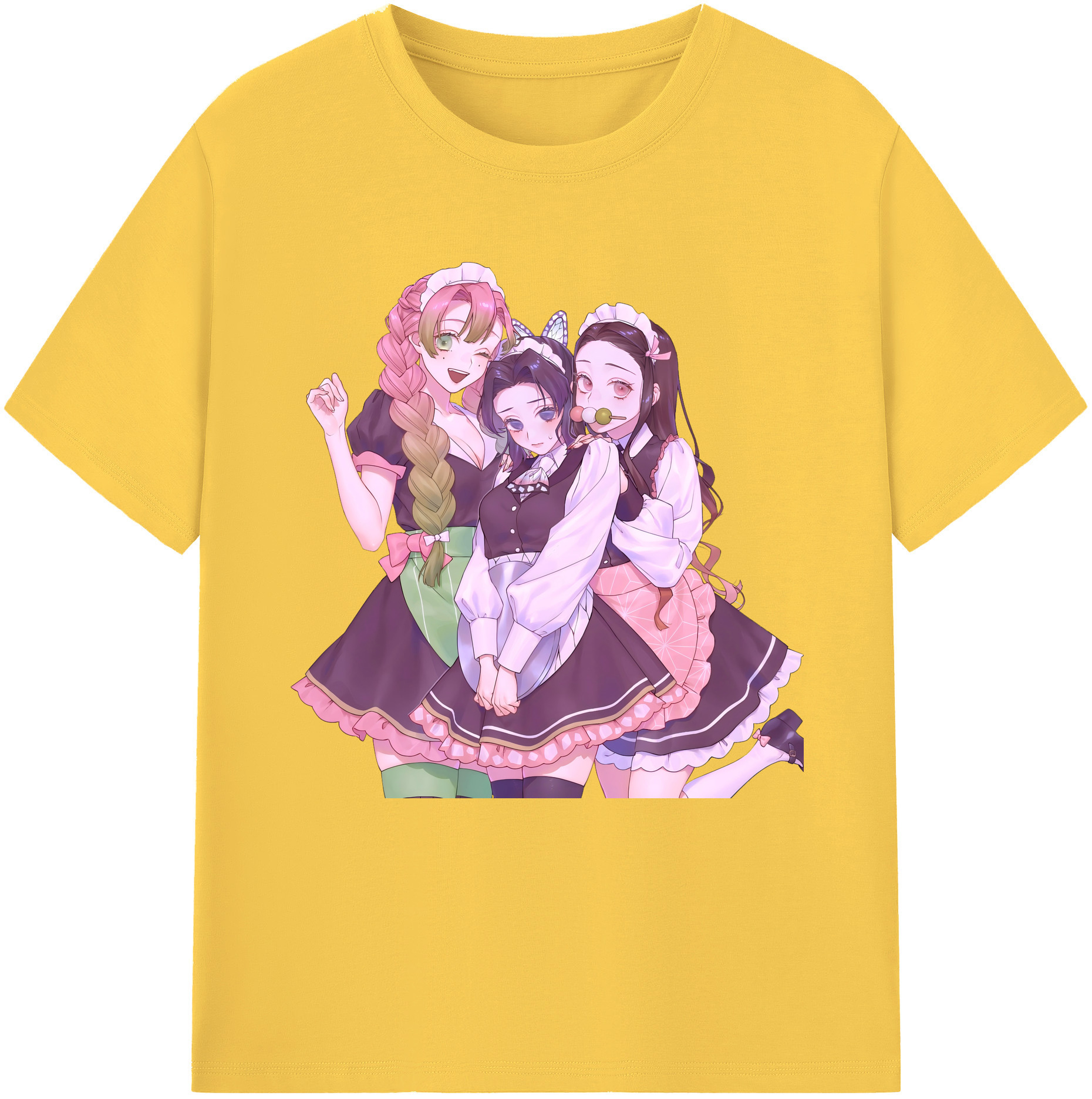 （画像用） 鬼滅の刃（きめつのやいば）蟲柱-胡蝶 しのぶ／こちょう しのぶ Kochou Shinobu 綿100％半袖Tシャツ（フロントプリント）