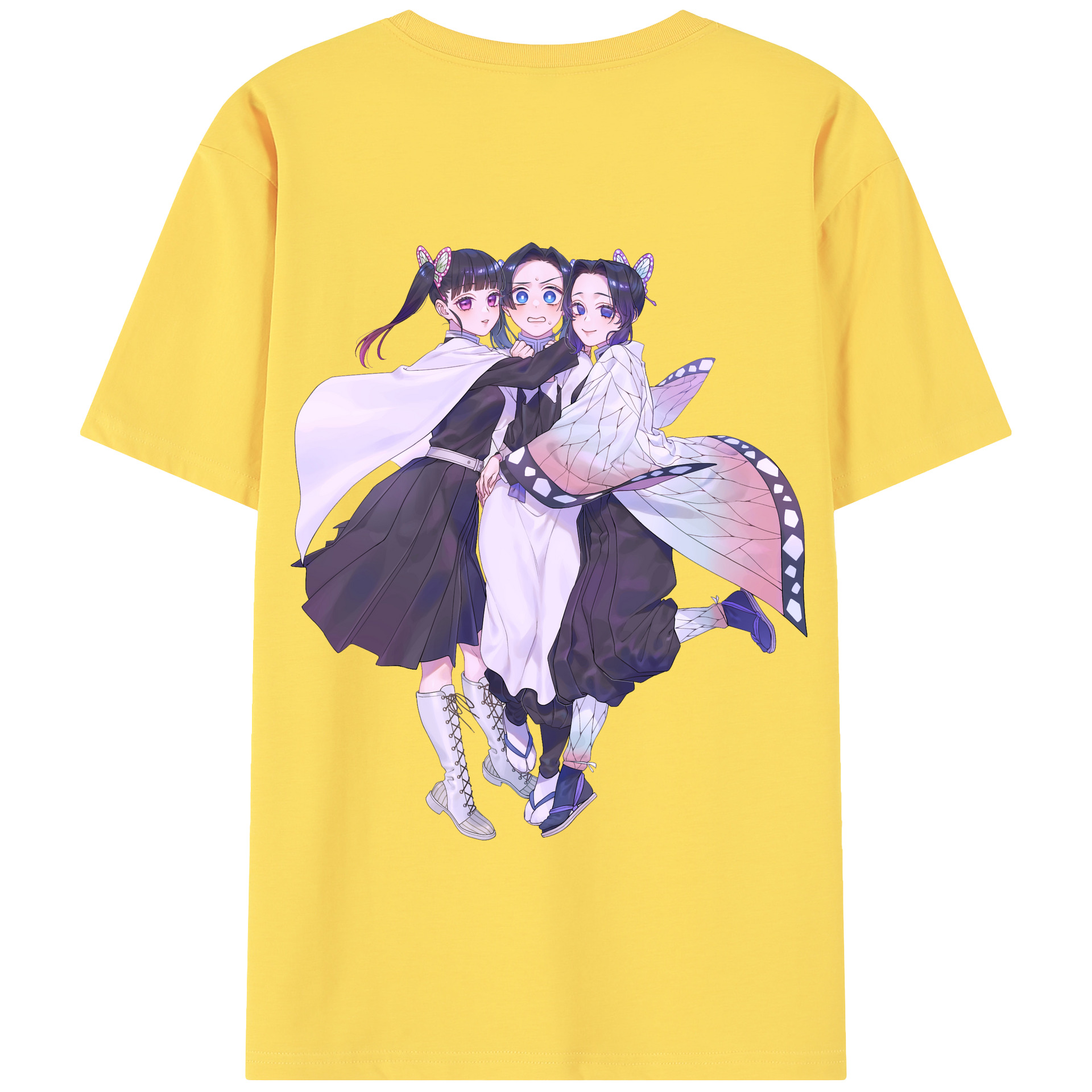 （画像用） 鬼滅の刃（きめつのやいば）蟲柱-胡蝶 しのぶ／こちょう しのぶ Kochou Shinobu 綿100％半袖Tシャツ（背面プリント）
