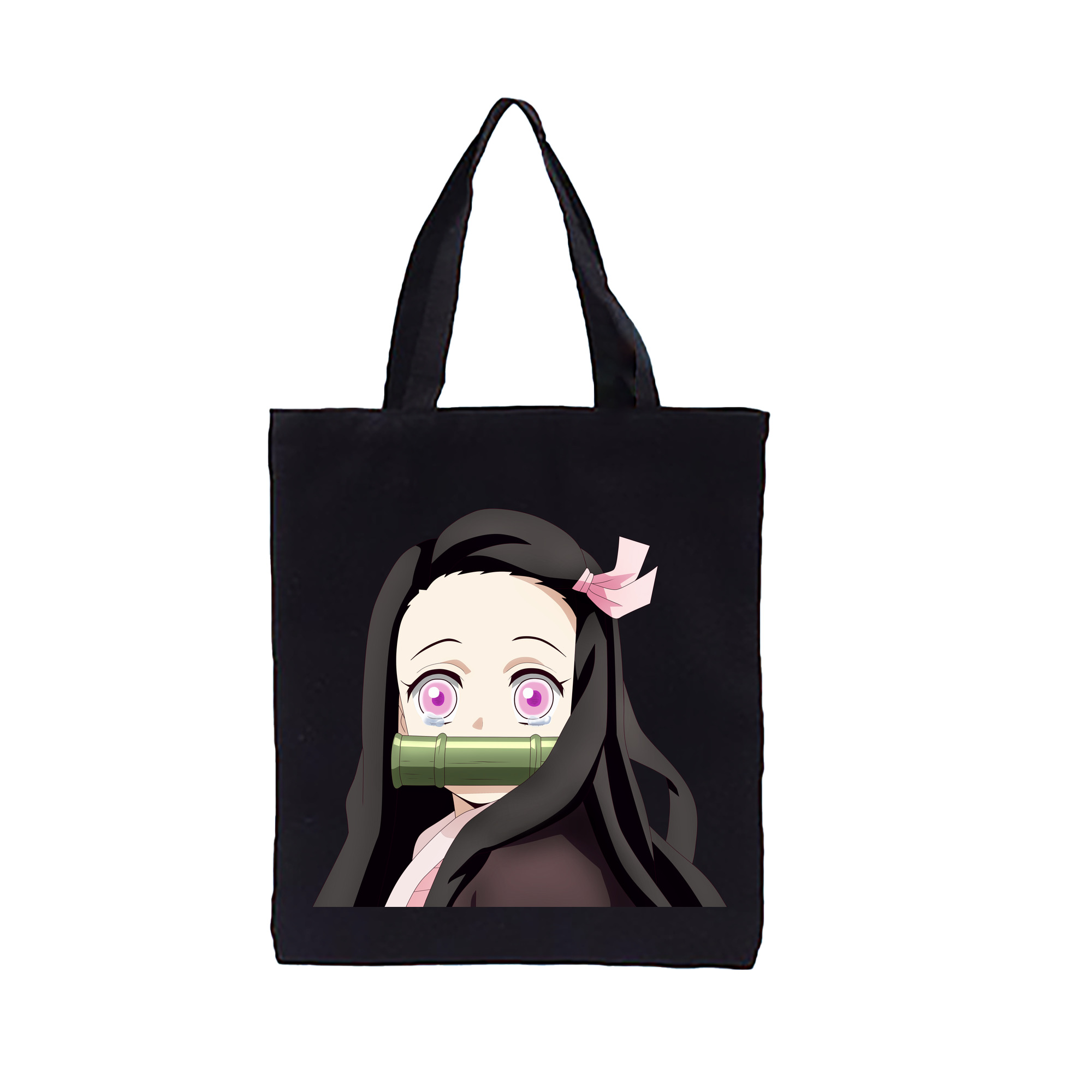 （画像用） 鬼滅の刃（きめつのやいば）竈門 禰󠄀豆子／かまど ねずこ Kamado Nezuko 縦型キャンバス生地手提げバッグ　トートバッグ