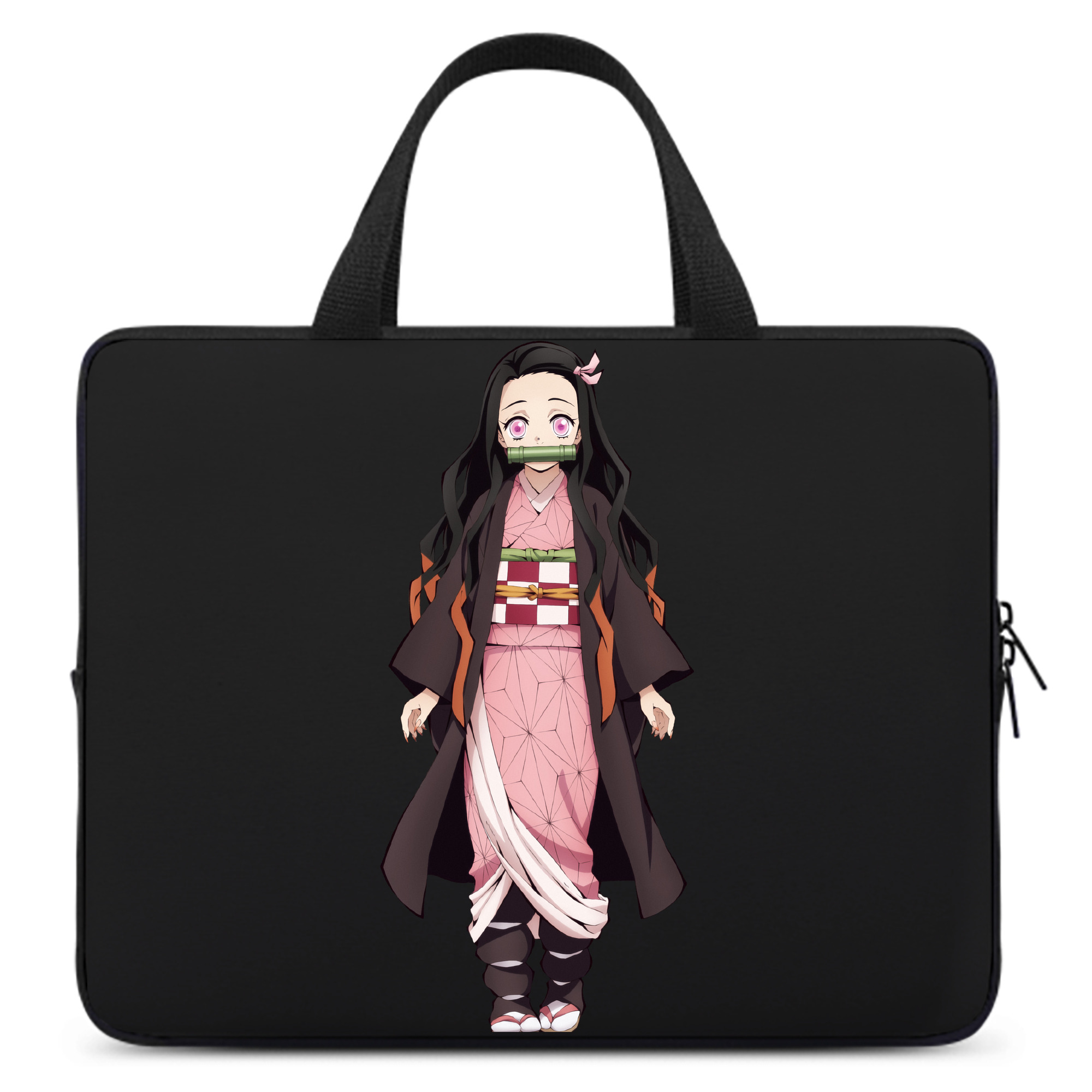 （画像用） 鬼滅の刃（きめつのやいば）竈門 禰󠄀豆子／かまど ねずこ Kamado Nezuko 手提げノートパソコンバッグ