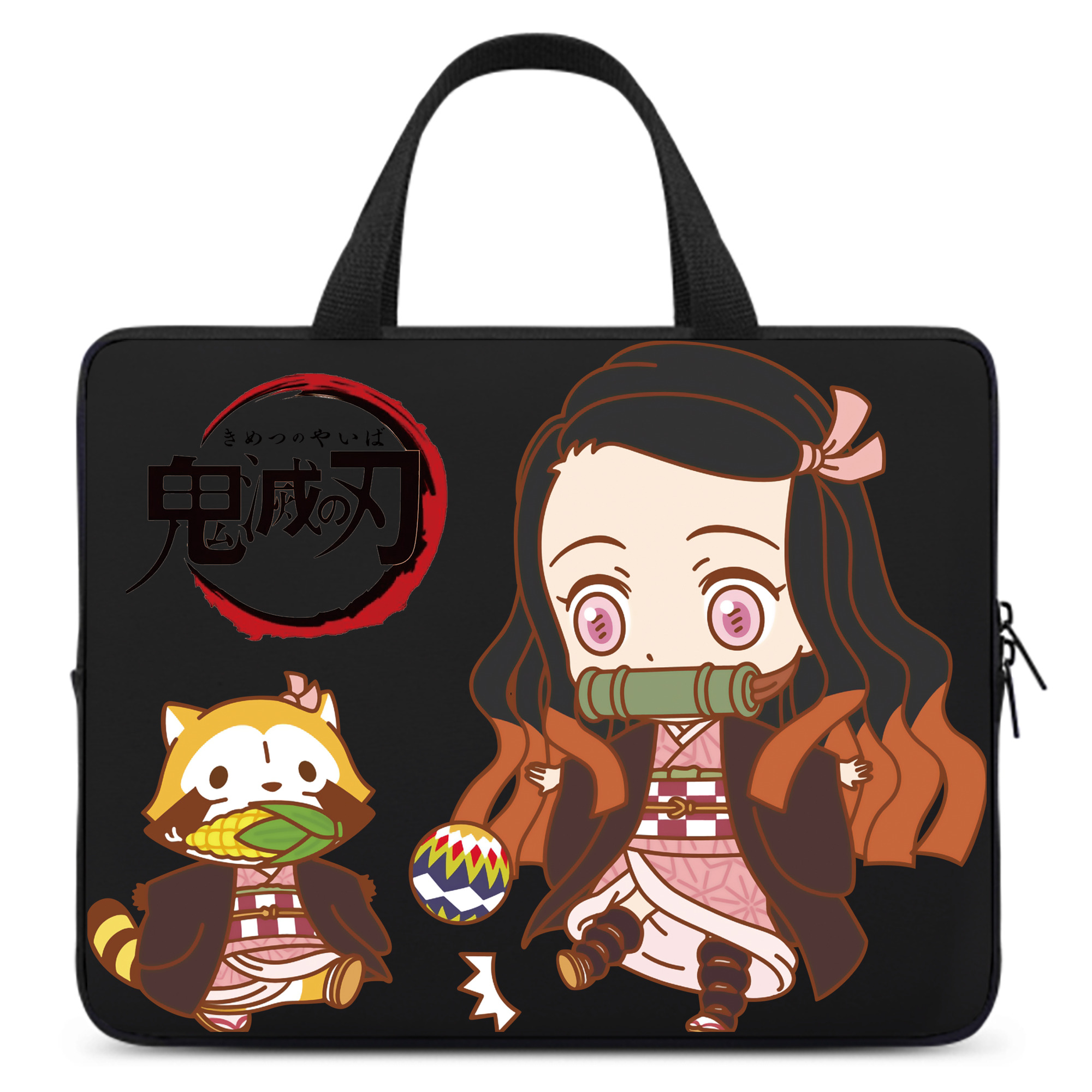 （画像用） 鬼滅の刃（きめつのやいば）竈門 禰󠄀豆子／かまど ねずこ Kamado Nezuko 手提げノートパソコンバッグ