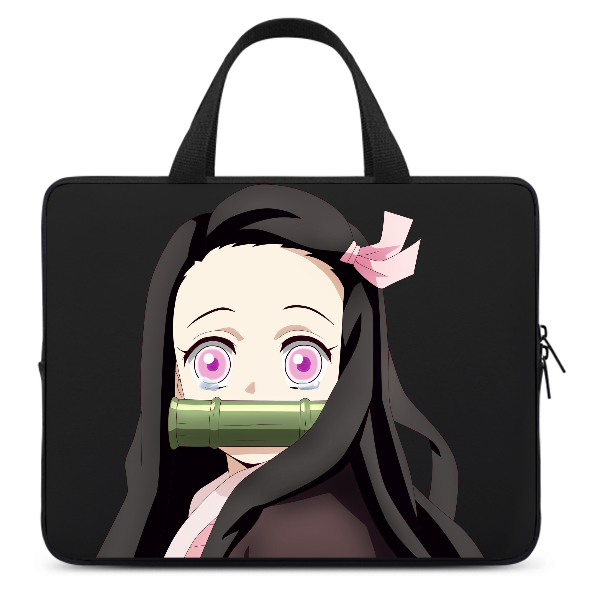 （画像用） 鬼滅の刃（きめつのやいば）竈門 禰󠄀豆子／かまど ねずこ Kamado Nezuko 手提げノートパソコンバッグ