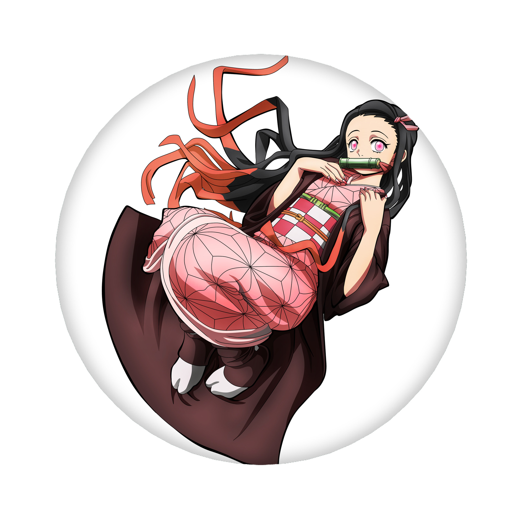 （画像用） 鬼滅の刃（きめつのやいば）竈門 禰󠄀豆子／かまど ねずこ Kamado Nezuko 6cm 缶バッジ 複数セット