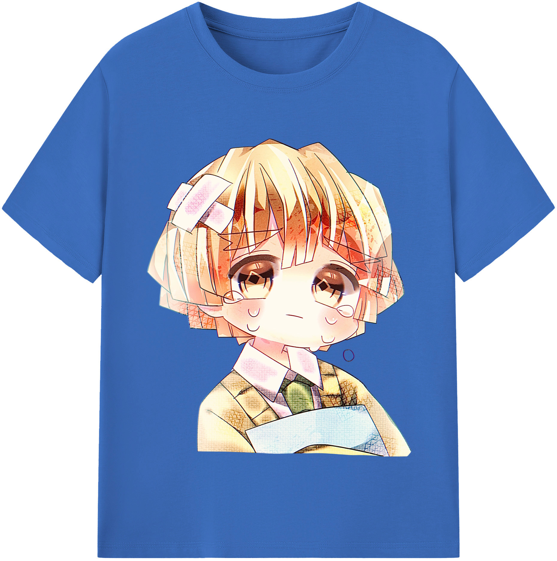 （画像用） 鬼滅の刃（きめつのやいば）我妻 善逸／あがつま ぜんいつ Agatsuma Zenitsu 綿100％半袖Tシャツ（フロントプリント）